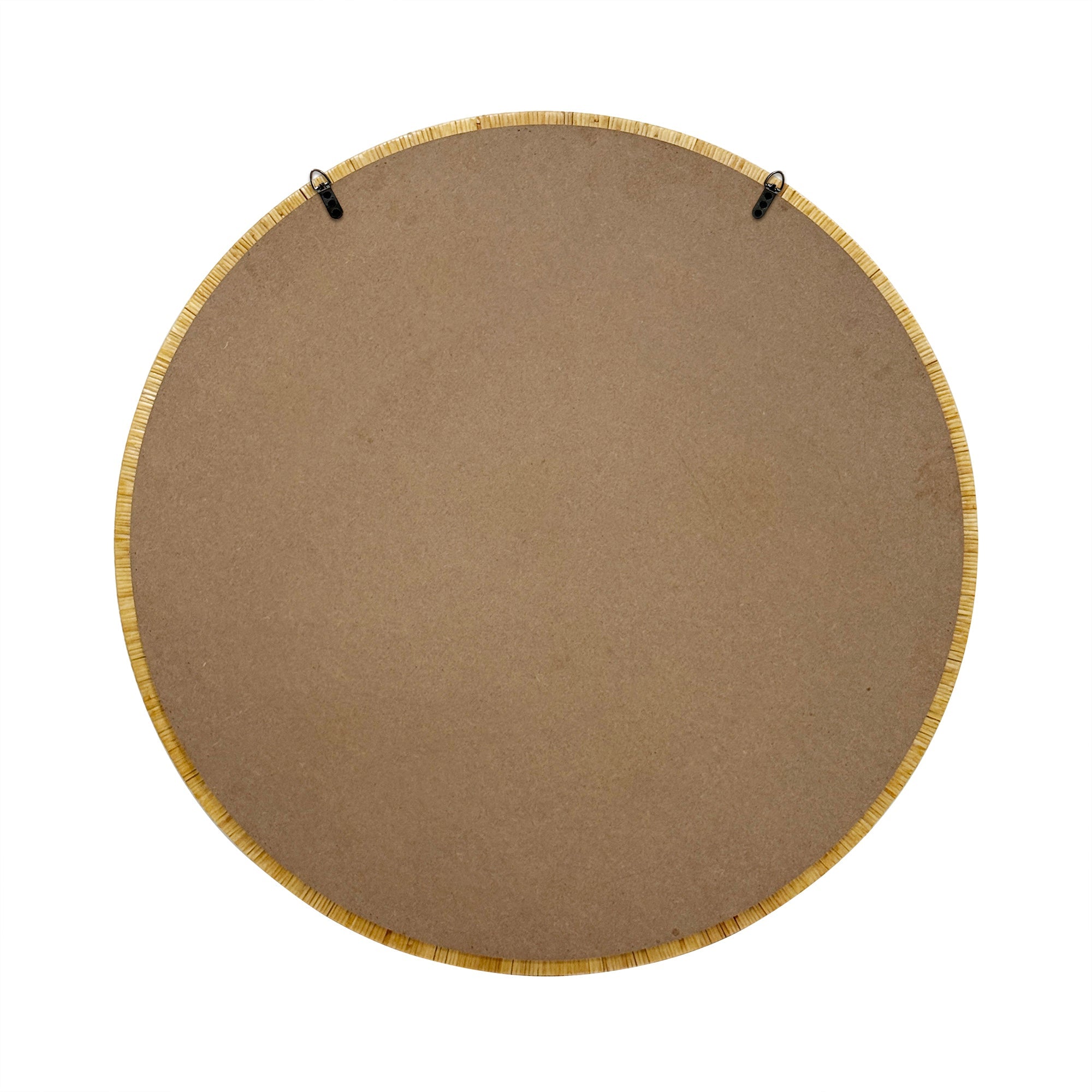 36" Natural Rattan Round Wall Mirror