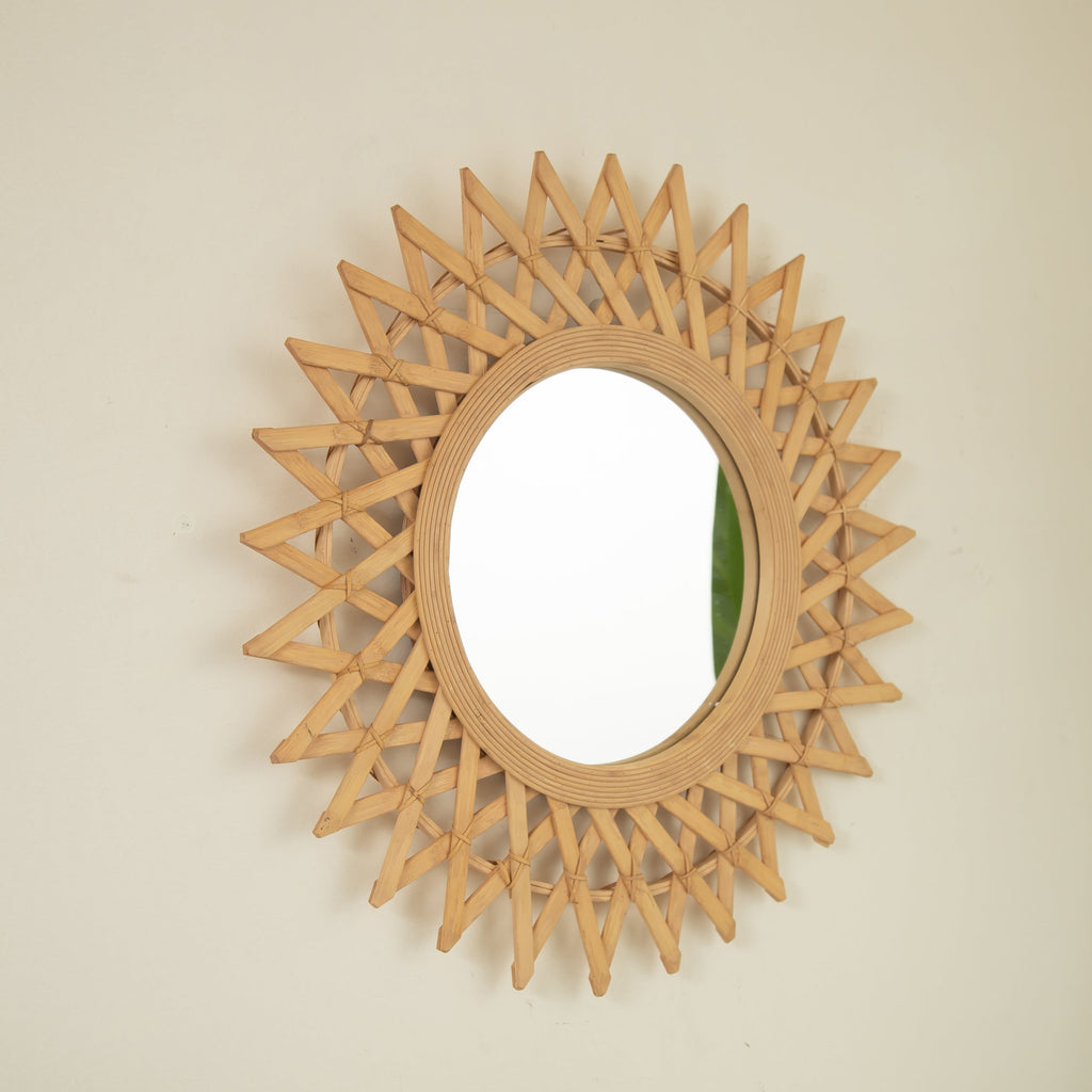 24'' Solana Round Bamboo Hemp Mirror