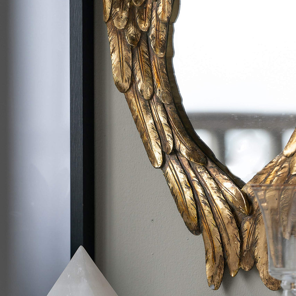 22" x 16" Wall Mirror with Heart-Shaped Wing