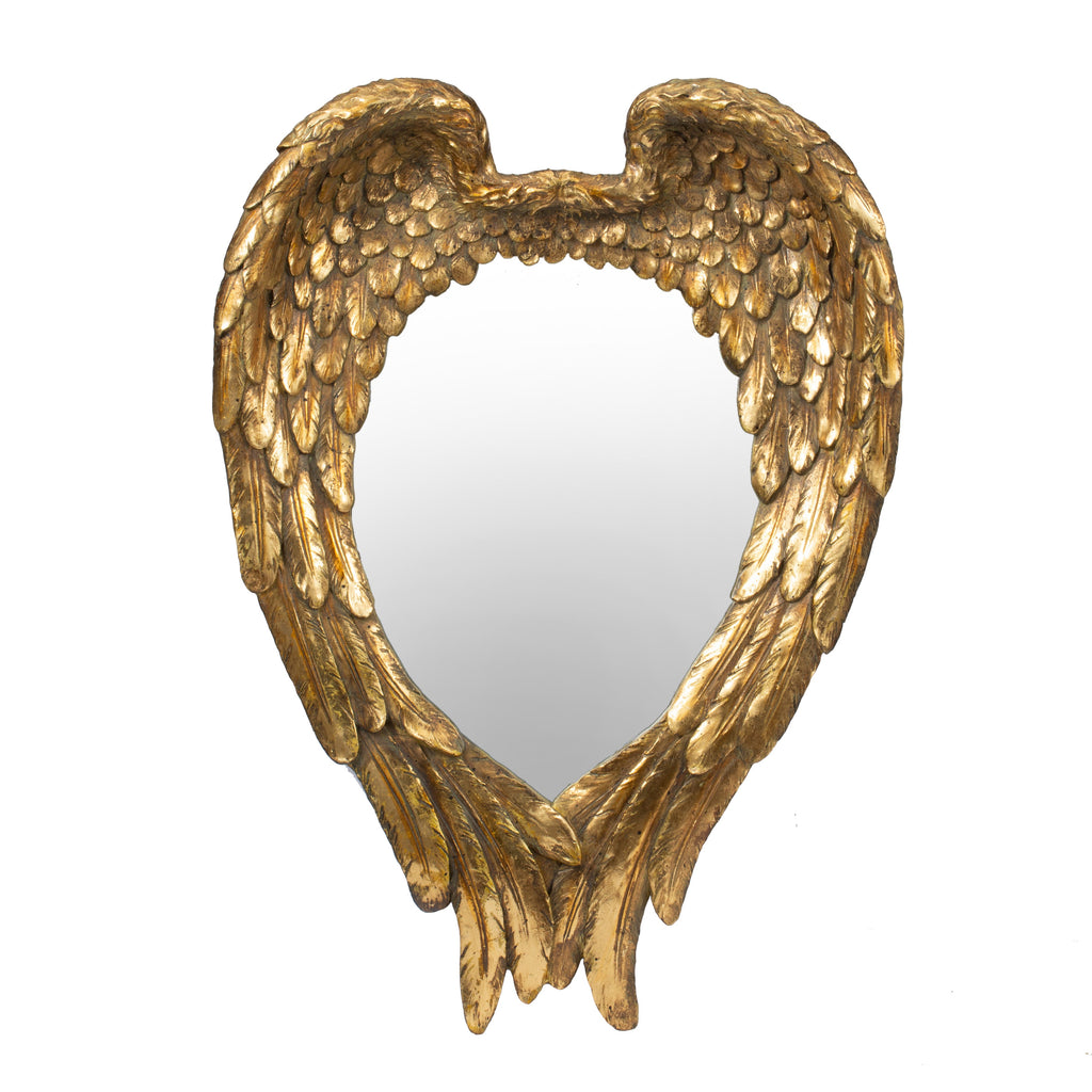 22" x 16" Wall Mirror with Heart-Shaped Wing