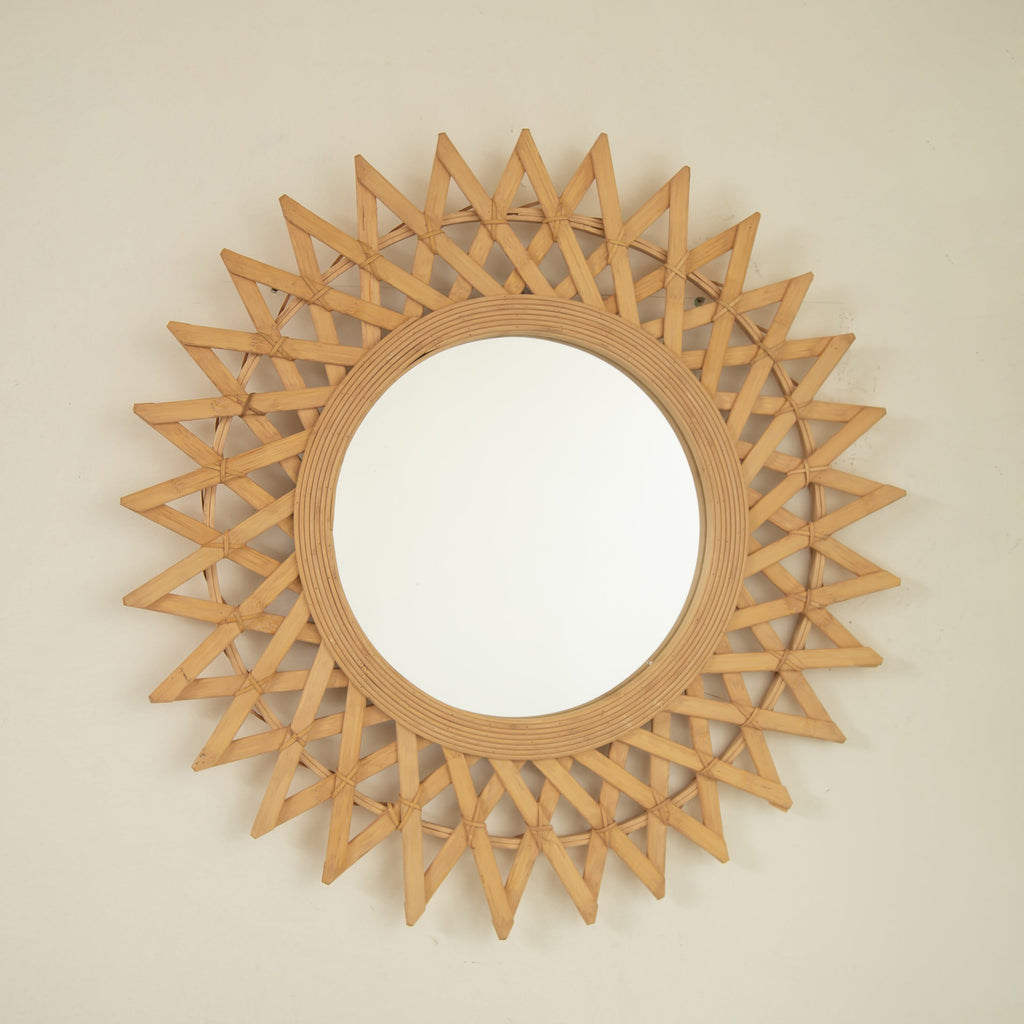 24'' Solana Round Bamboo Hemp Mirror