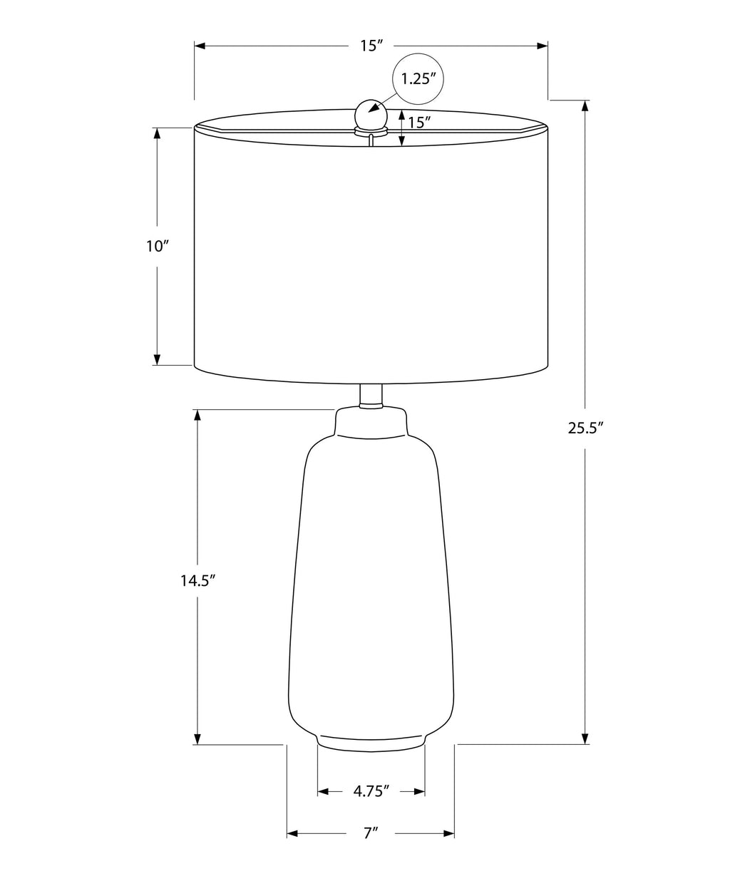Maple Ceramic Table Lamp