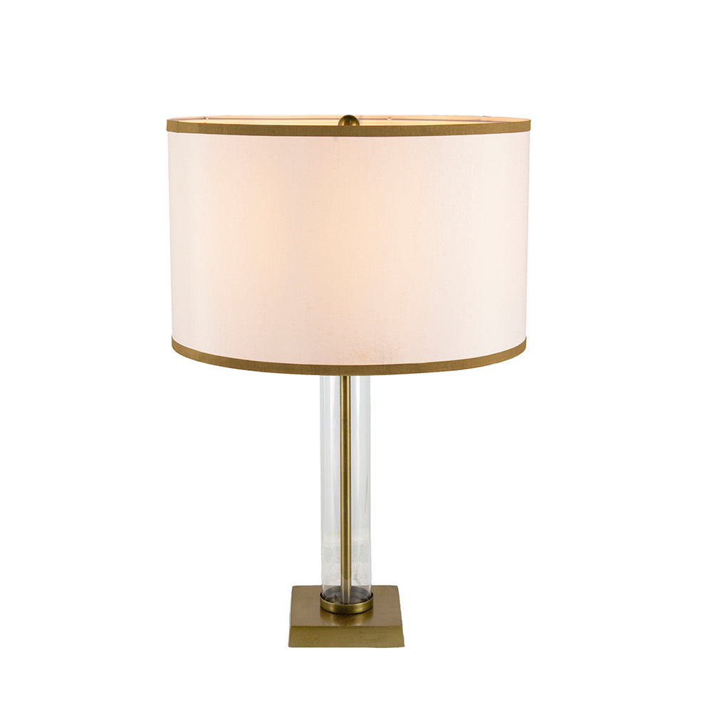 Gold and White Table Lamp
