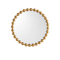 27" Diameter Beaded Round Wall Mirror