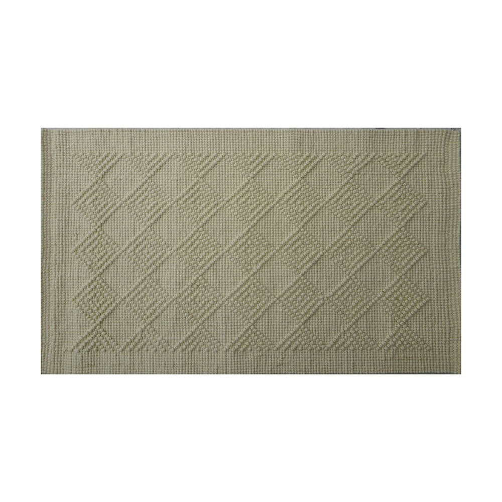 Handcrafted Sisal and Wool Diamond Loop Rug in Natural, 2 x 3