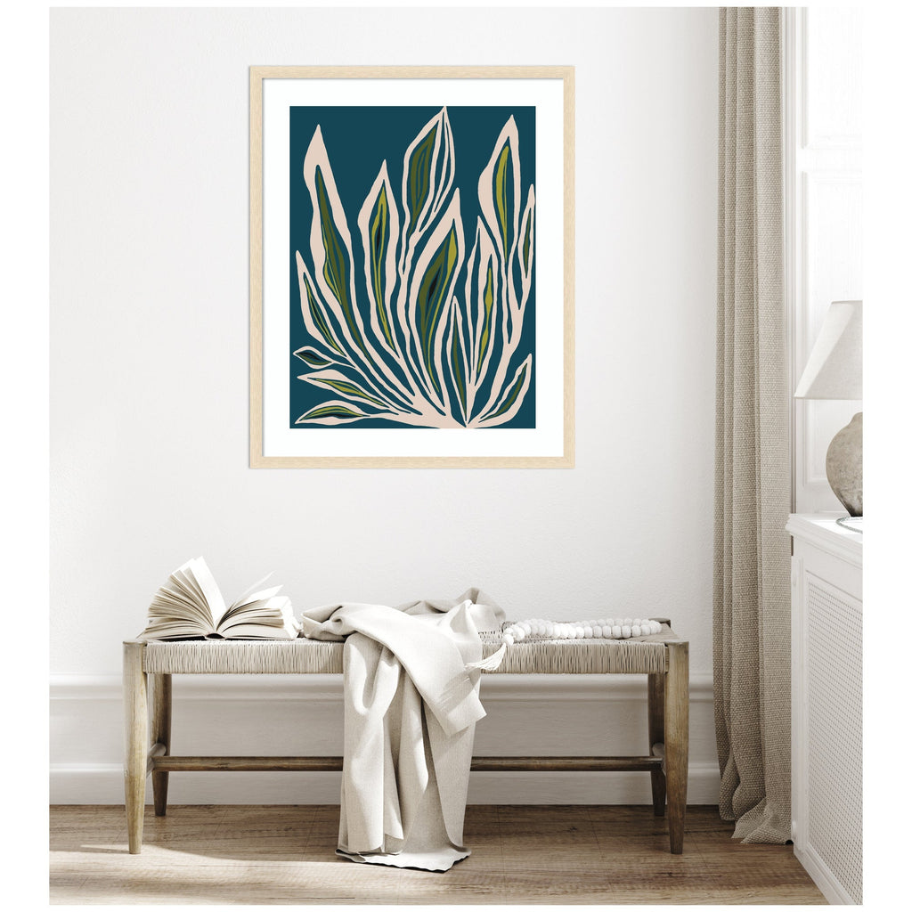 Framed Art Blue Flora 2 by Alicia Bock