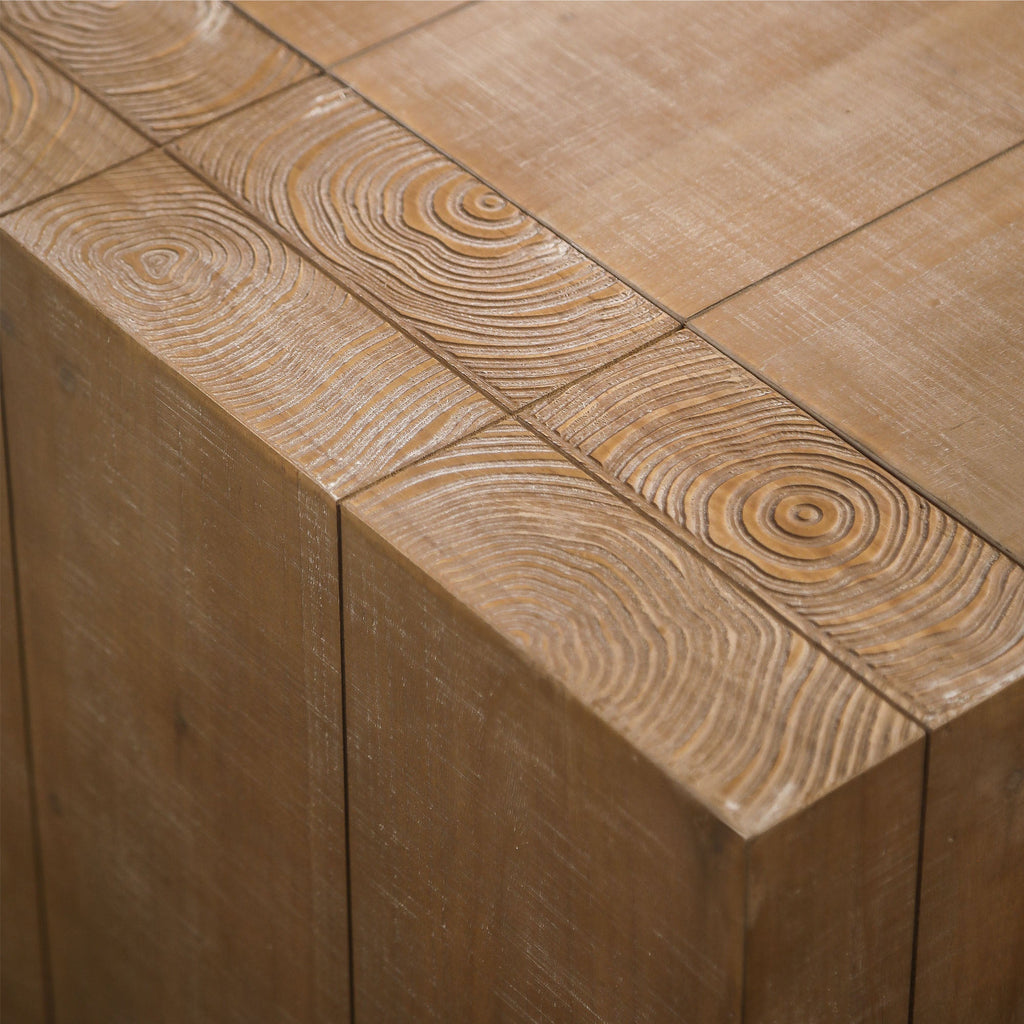 Carrying Rectangular Coffee Table with Wood Frame