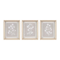 3-Piece Wall Art Set with Botanical Floral