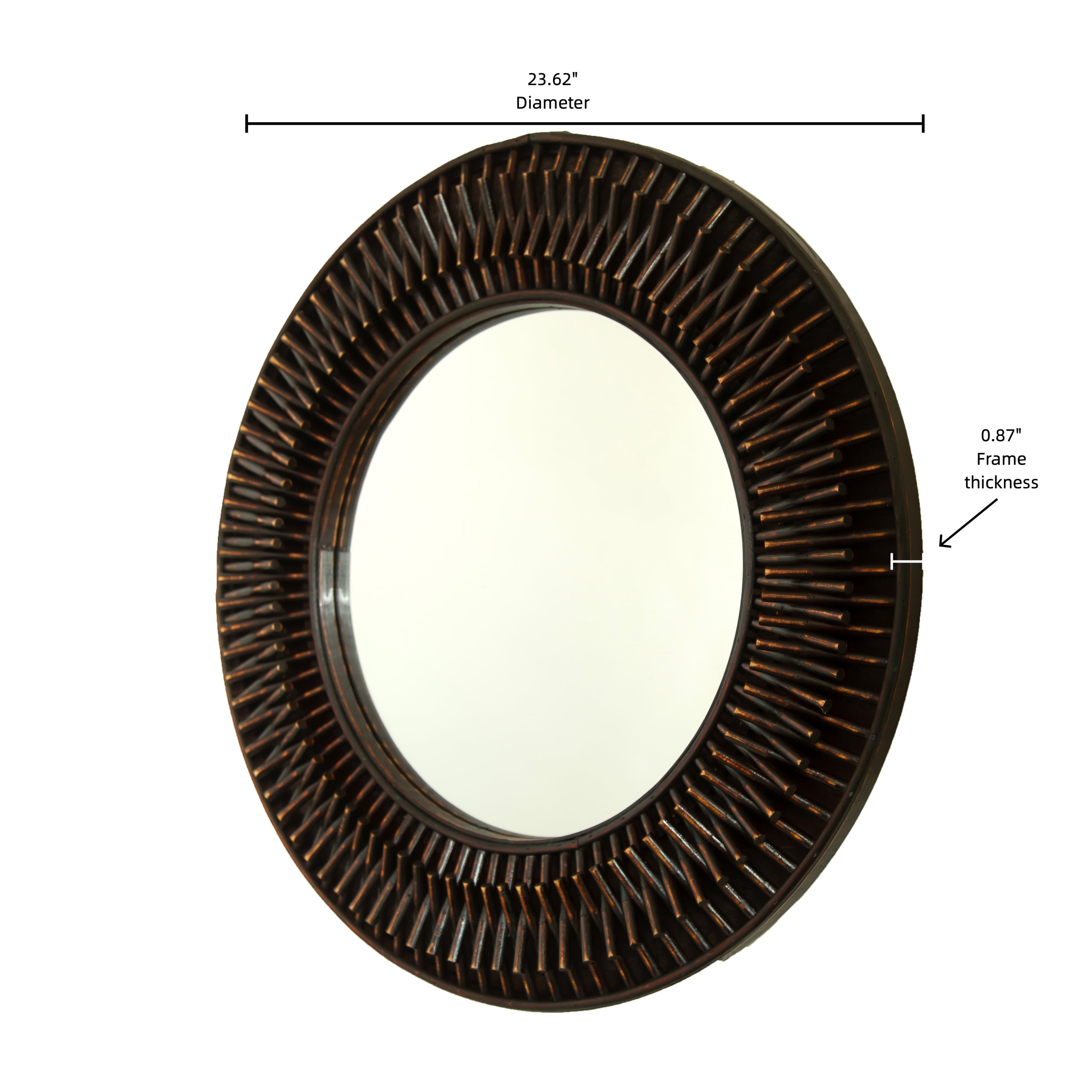 24'' Aura Dark Bamboo Mirror