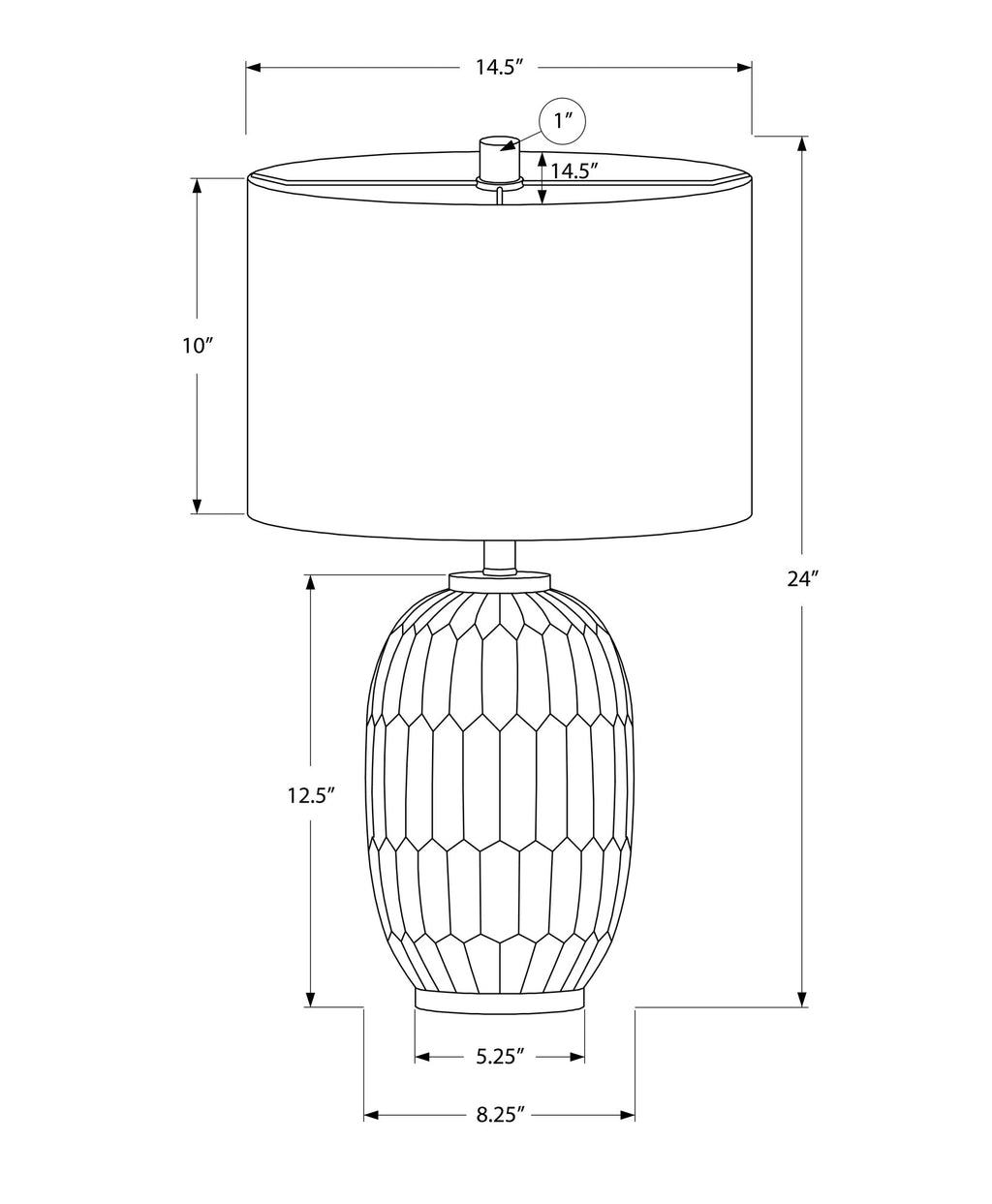 Pinecroft Resin Table Lamp