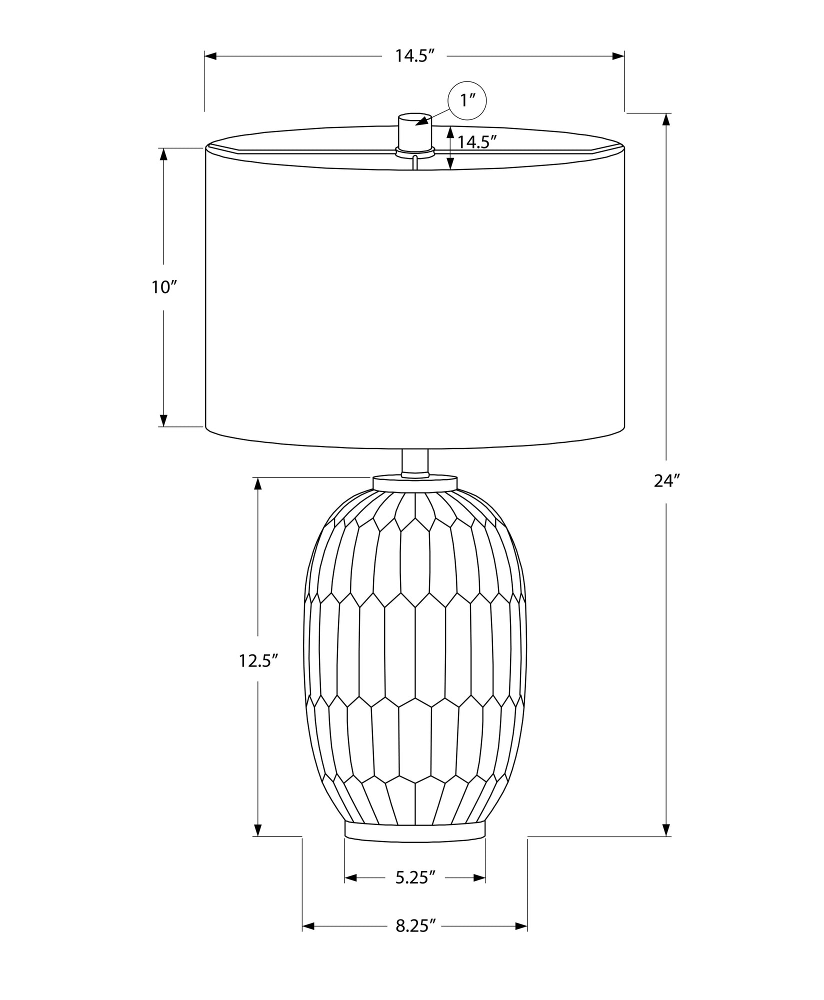 Pinecroft Resin Table Lamp