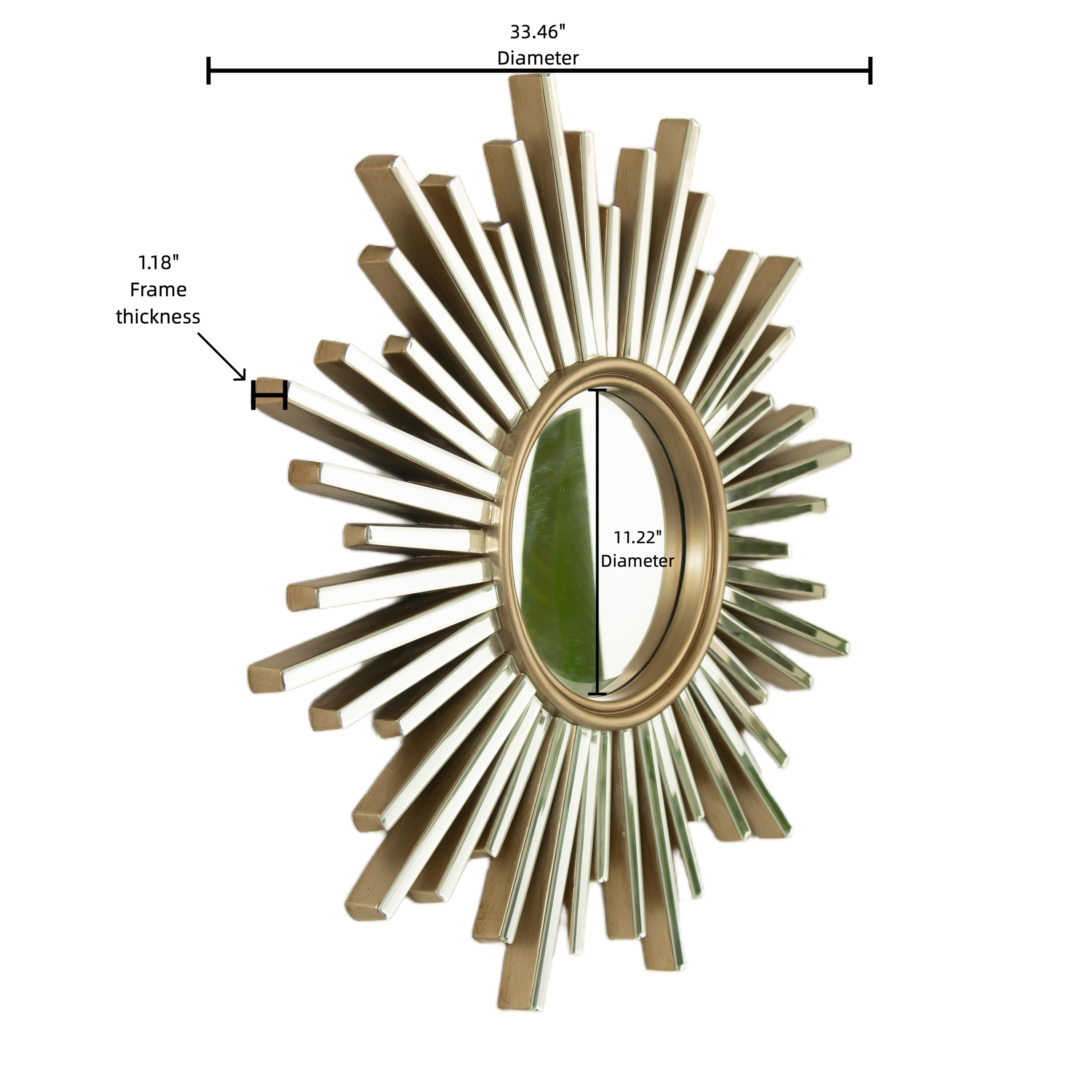 33'' Gemme Sunburst Mirror