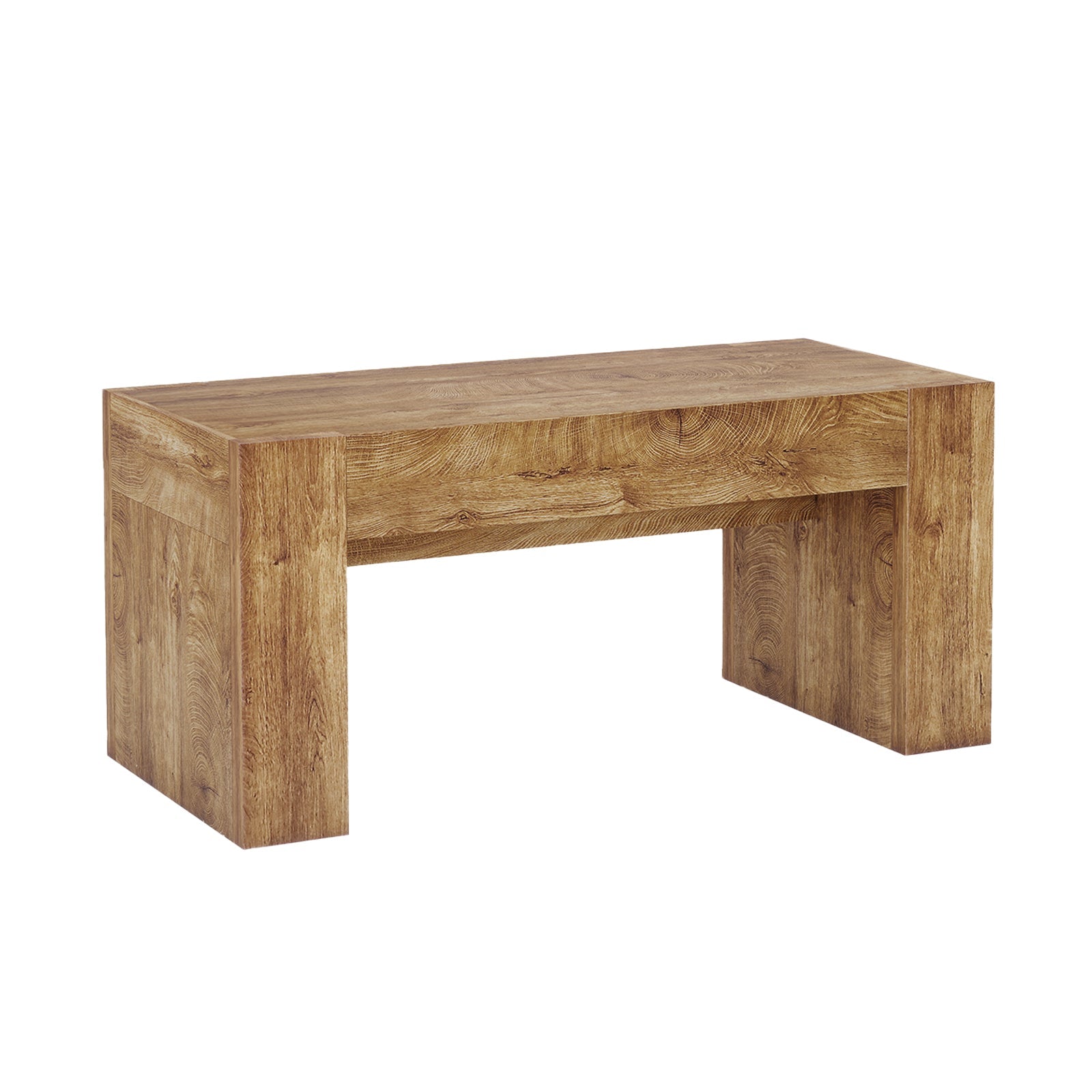 48" Farmhouse Rectangle Coffee Table with Hidden Storage Drawer