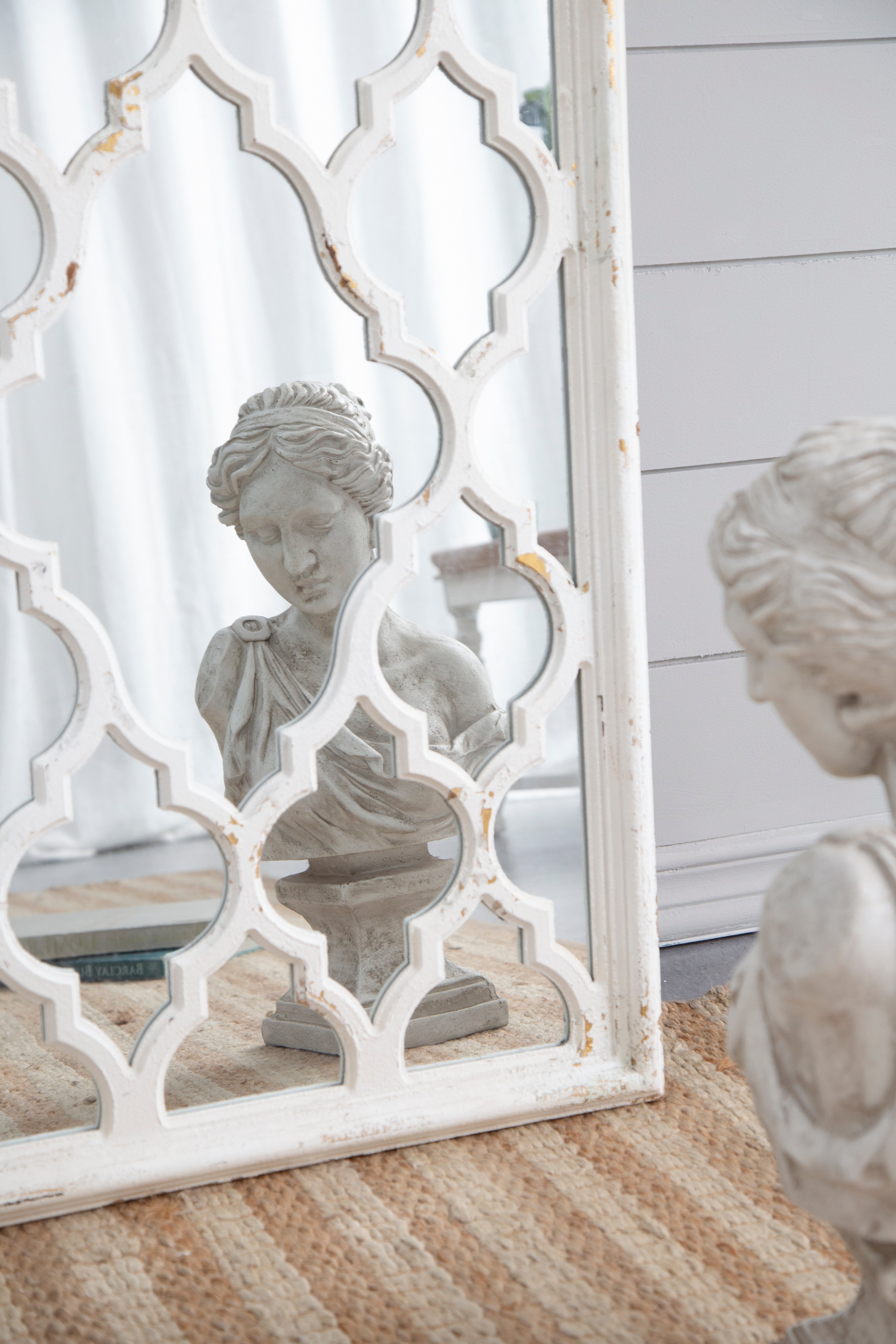 24" x 60" Full Body Floor Mirror with Classic Pattern