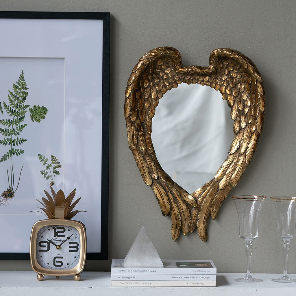 22" x 16" Wall Mirror with Heart-Shaped Wing