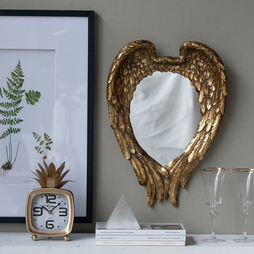 22" x 16" Wall Mirror with Heart-Shaped Wing