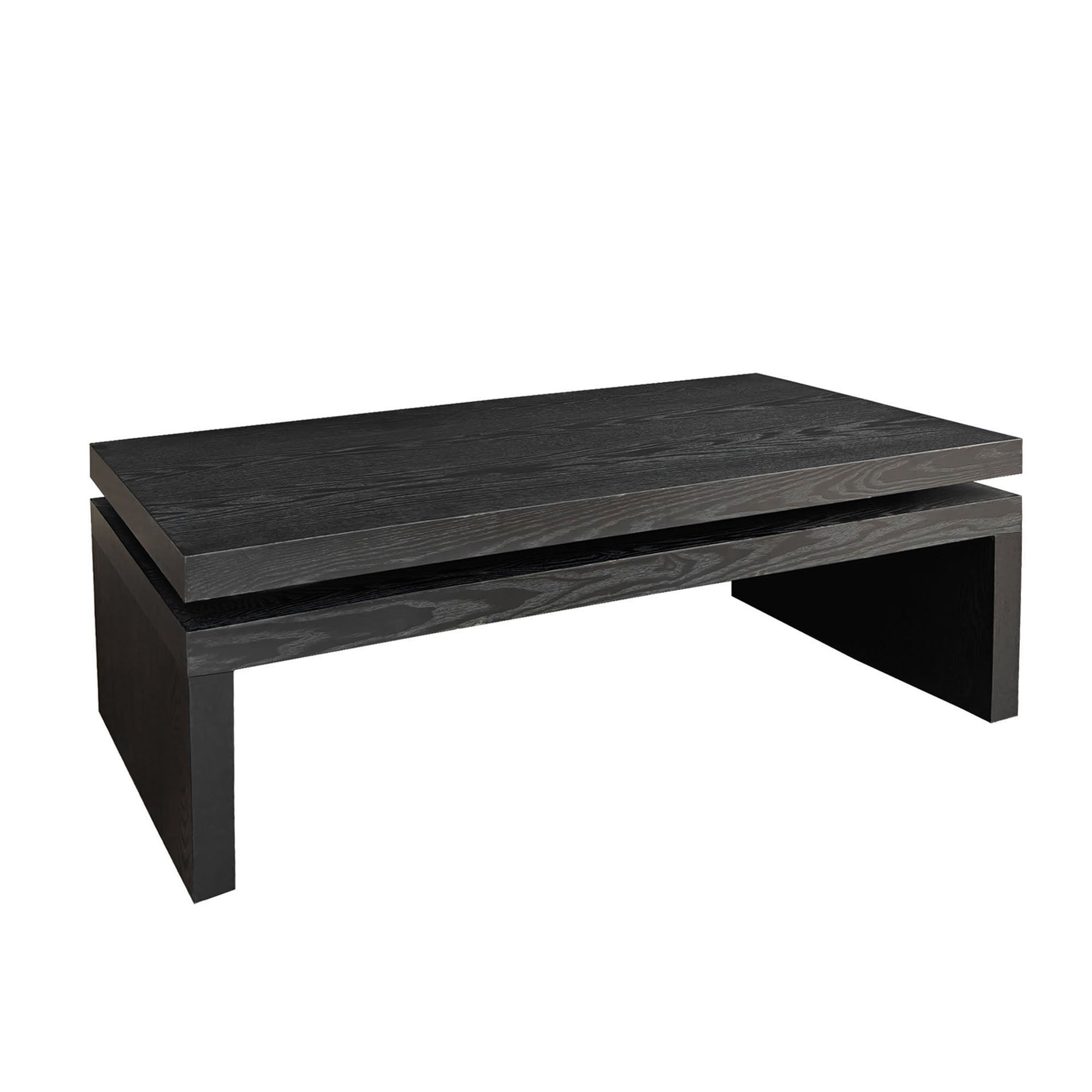 Modern Black Wood Coffee Table