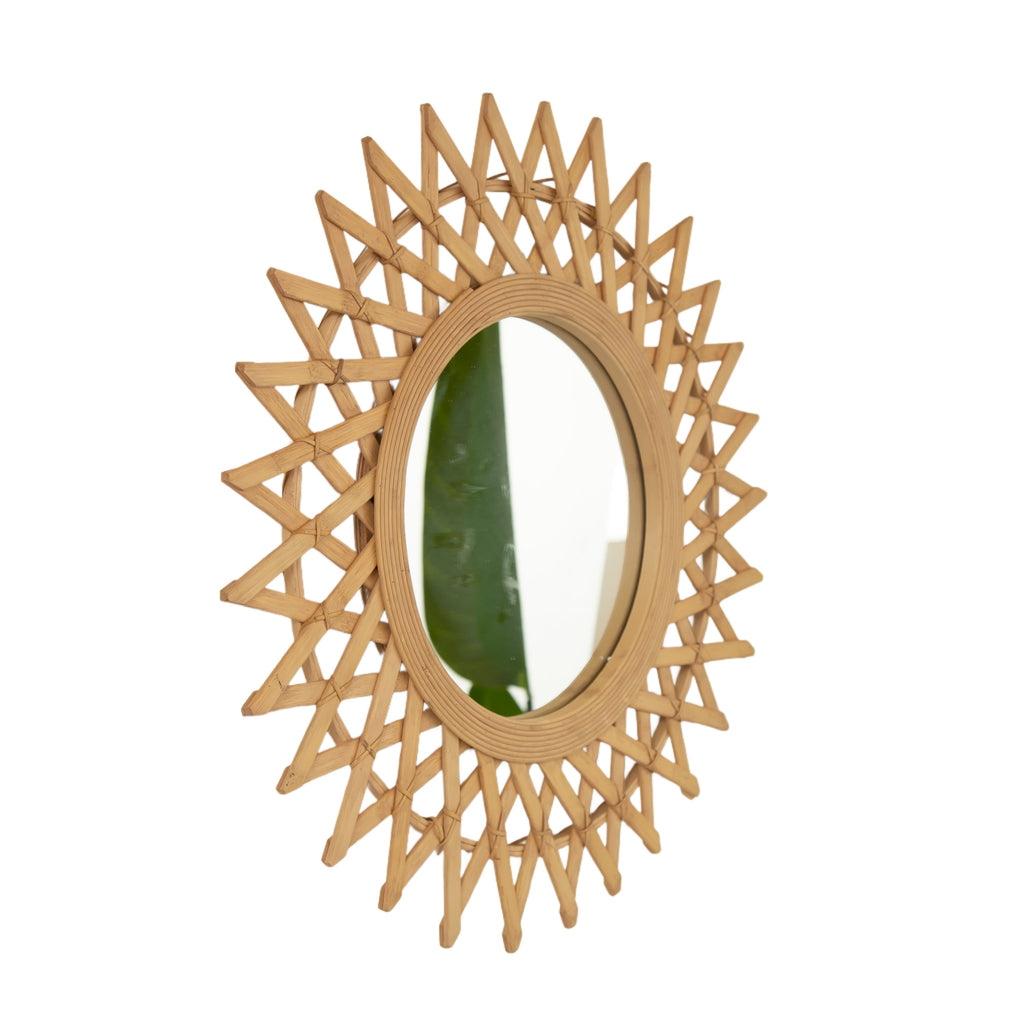 24'' Solana Round Bamboo Hemp Mirror