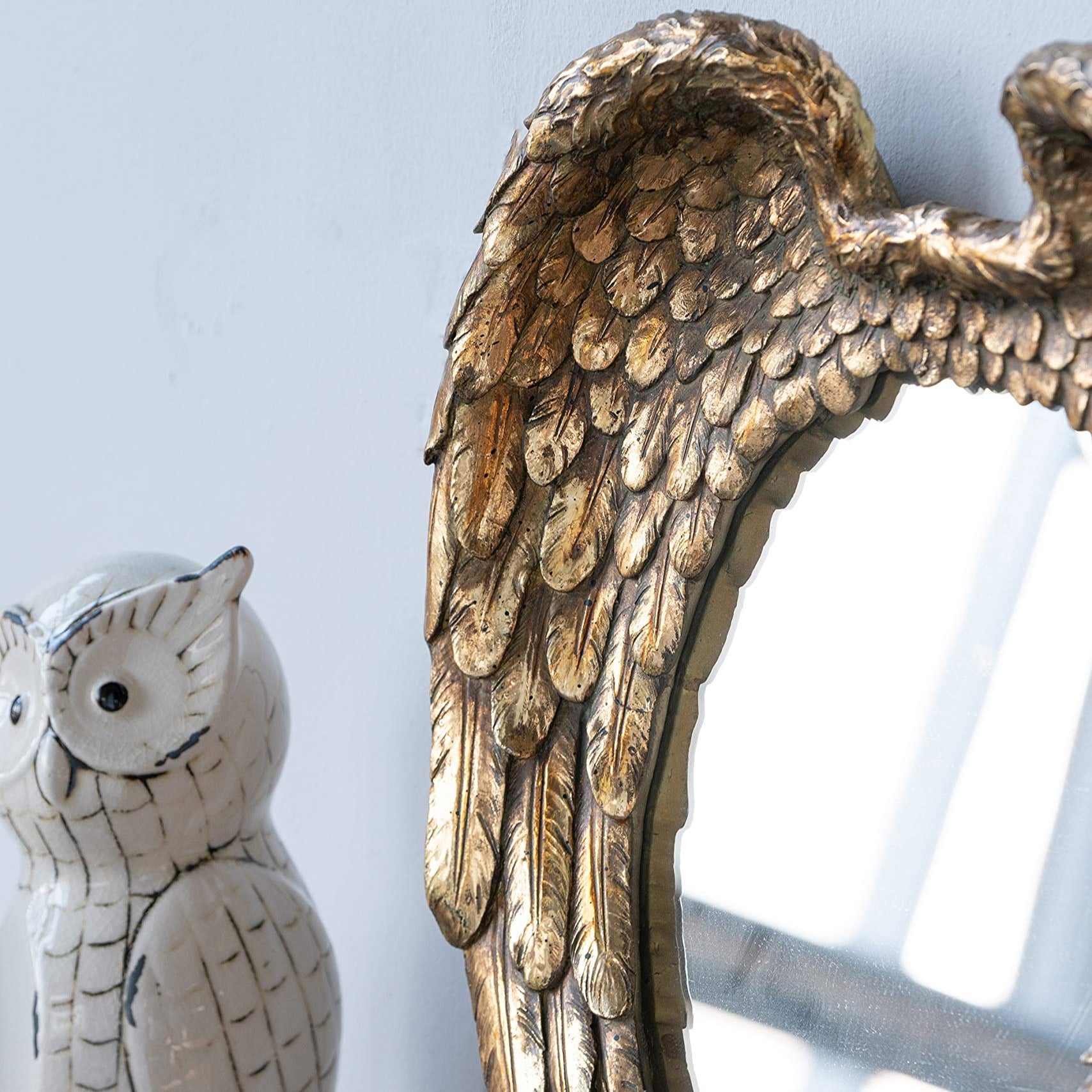22" x 16" Wall Mirror with Heart-Shaped Wing