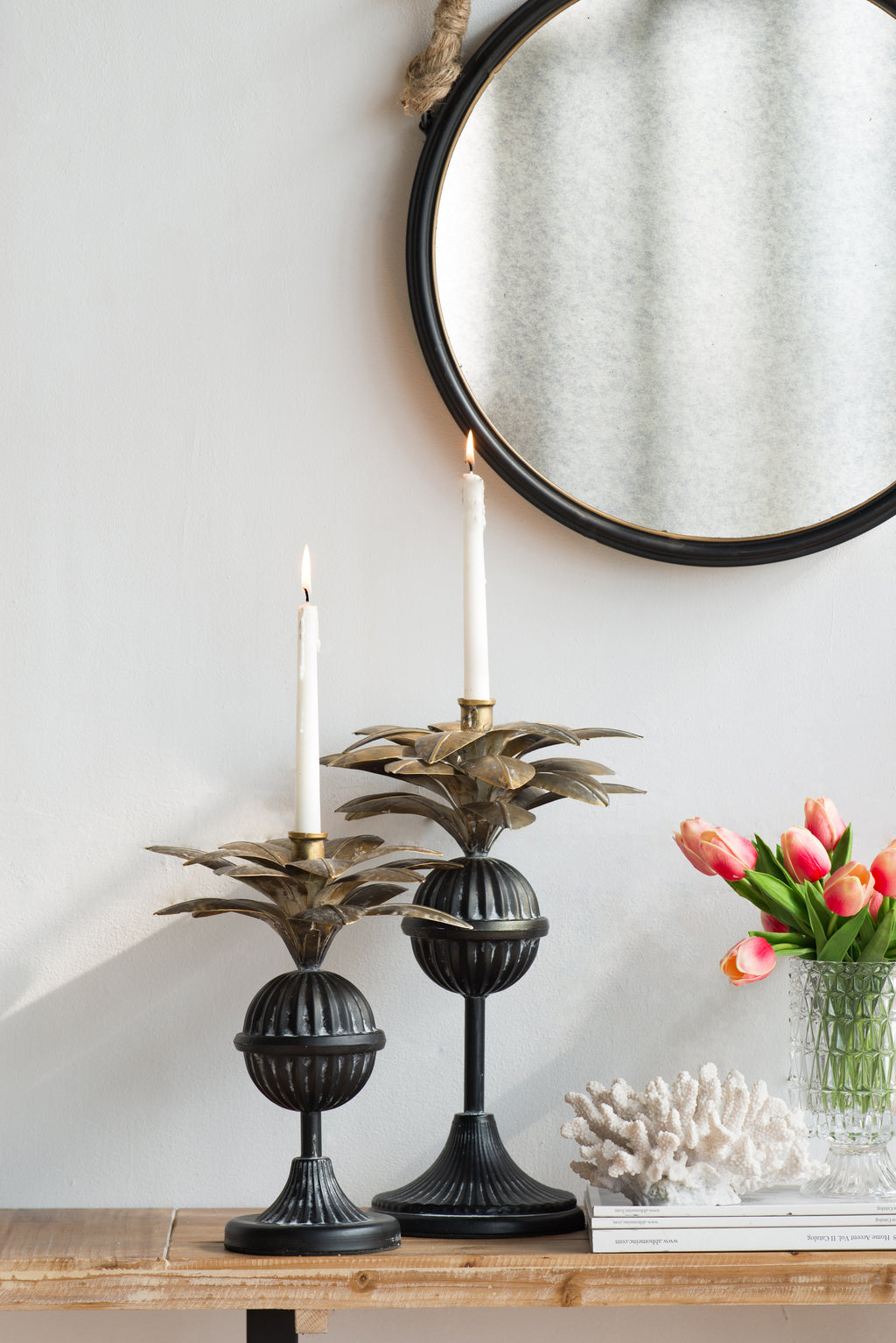 19.5" Wall Mirror with Round Metal Frame