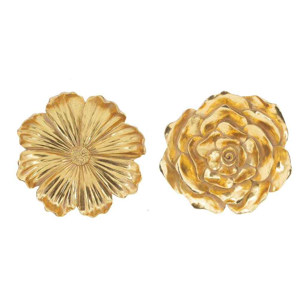 2-Piece Resin Rose Hanging Wall Decor