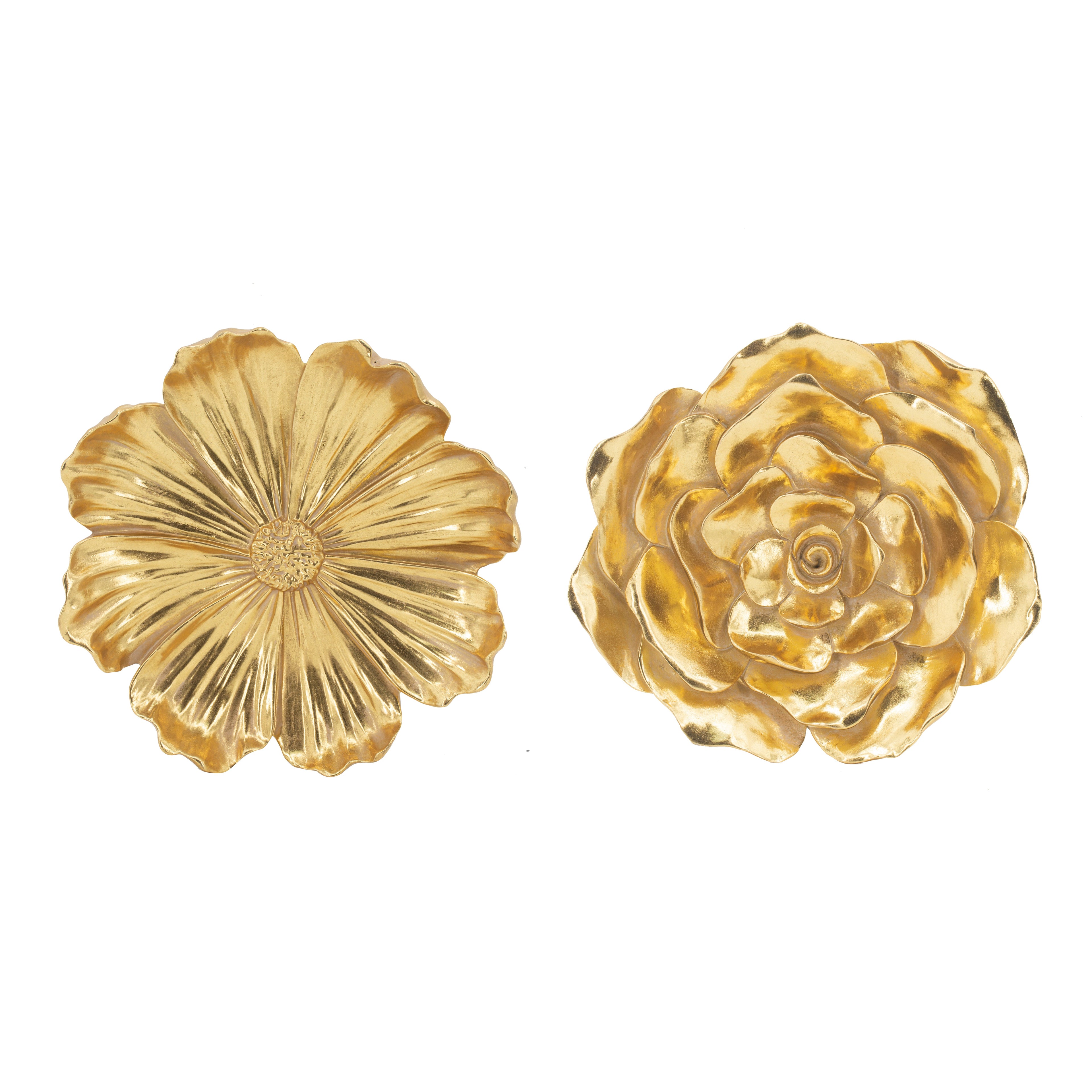 2-Piece Resin Rose Hanging Wall Decor