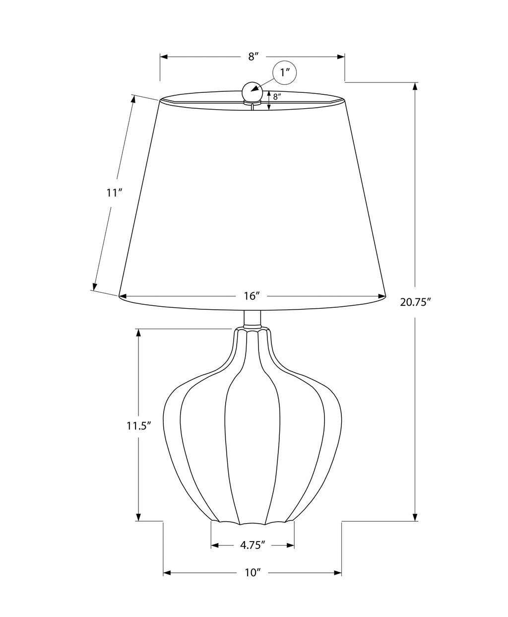 Maplehurst Resin Table Lamp