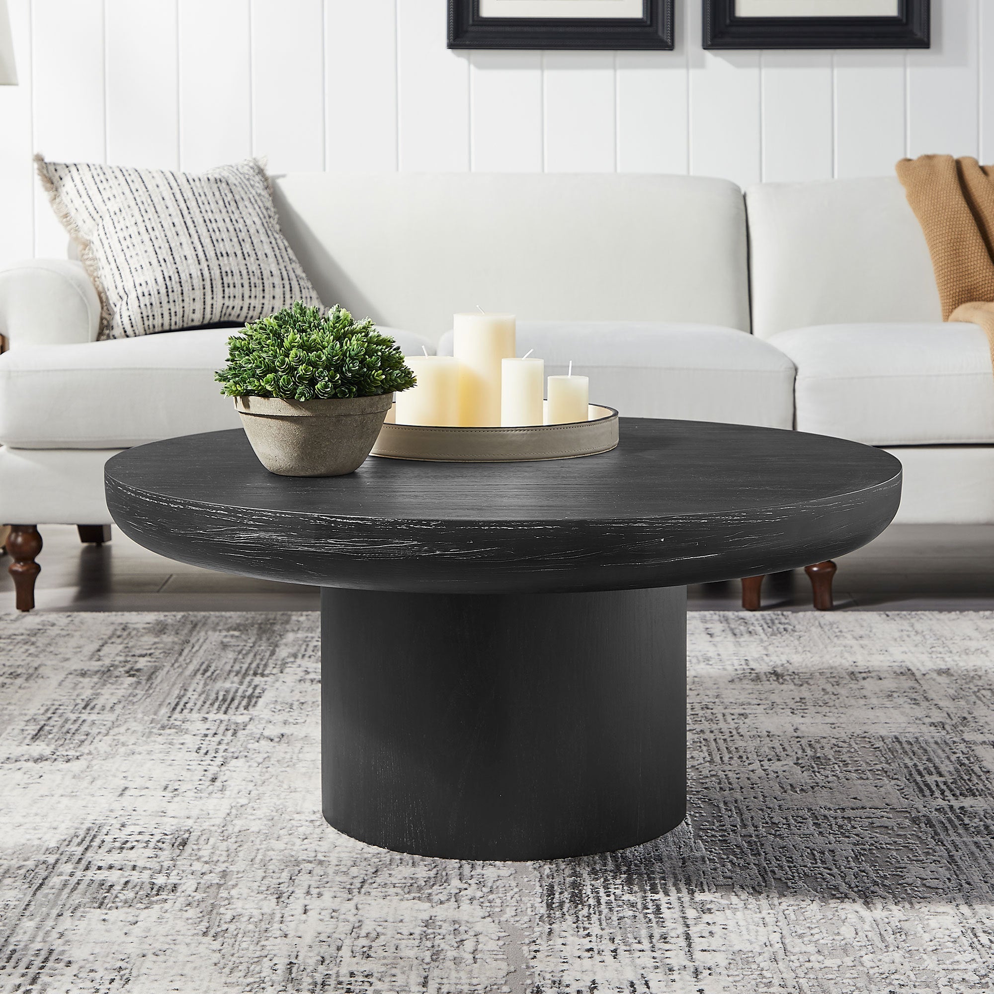 Round Pedestal Coffee Table