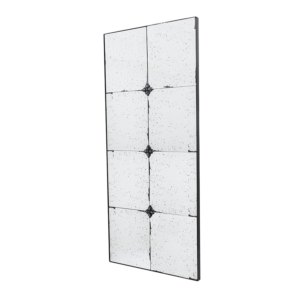 21" x 47" Rectangle Wall Mirror with Metal Accents