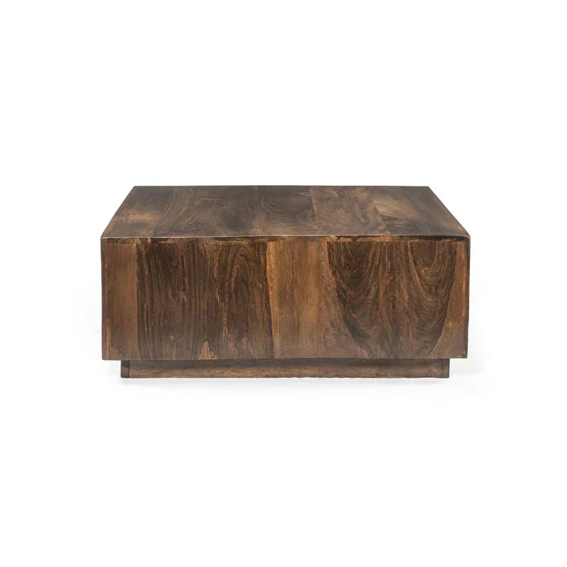 Premium Solid Wood Coffee Table Low Profile, Brown