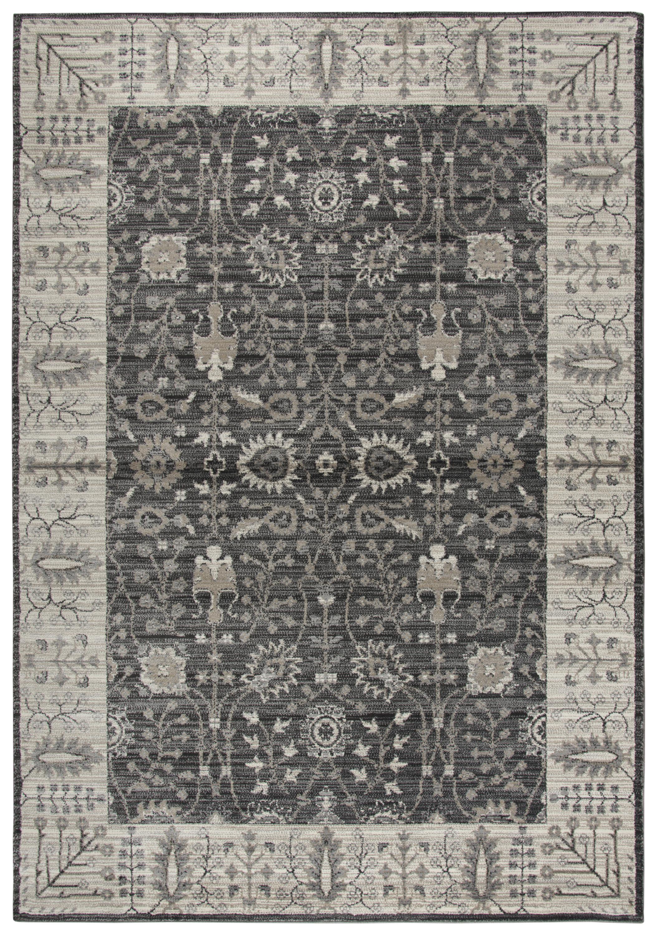 Power Loomed Floral/Border Rug