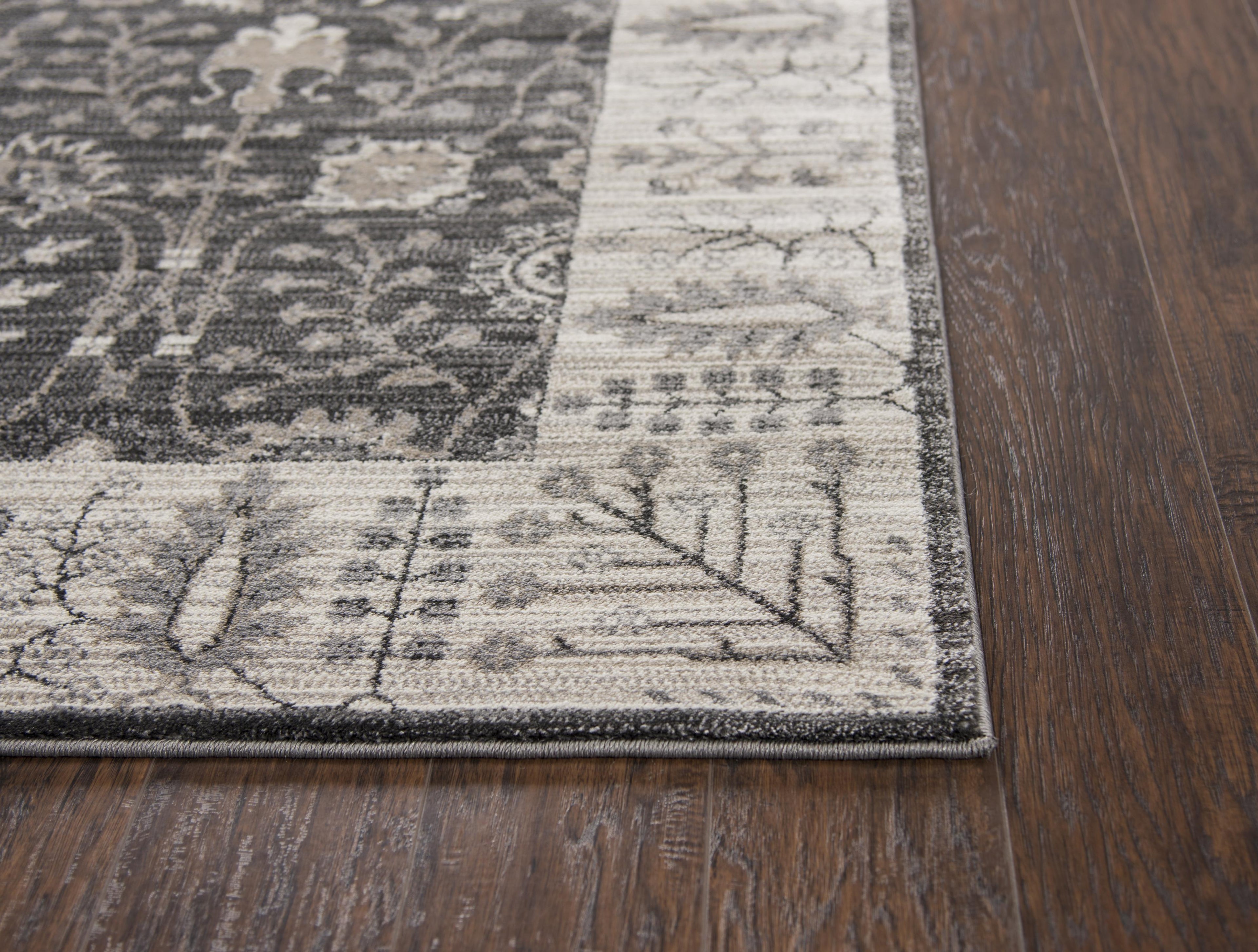Power Loomed Floral/Border Rug