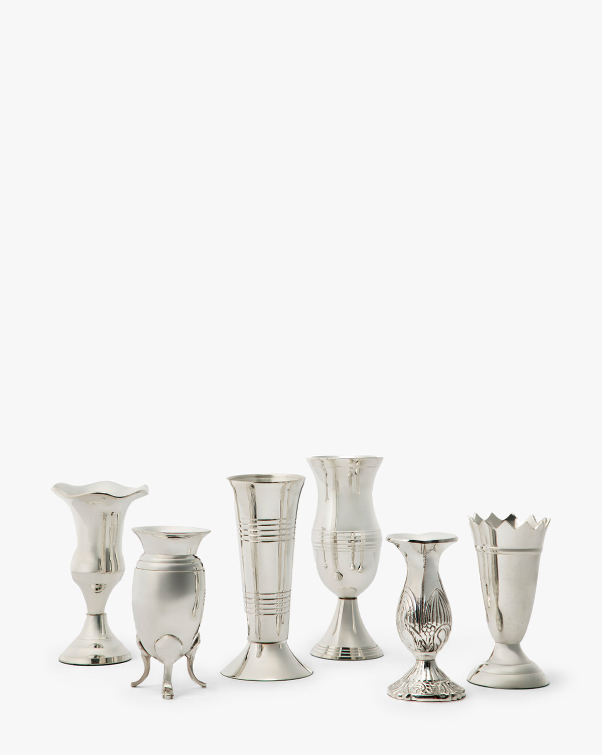 Silver Vases (Set of 6)