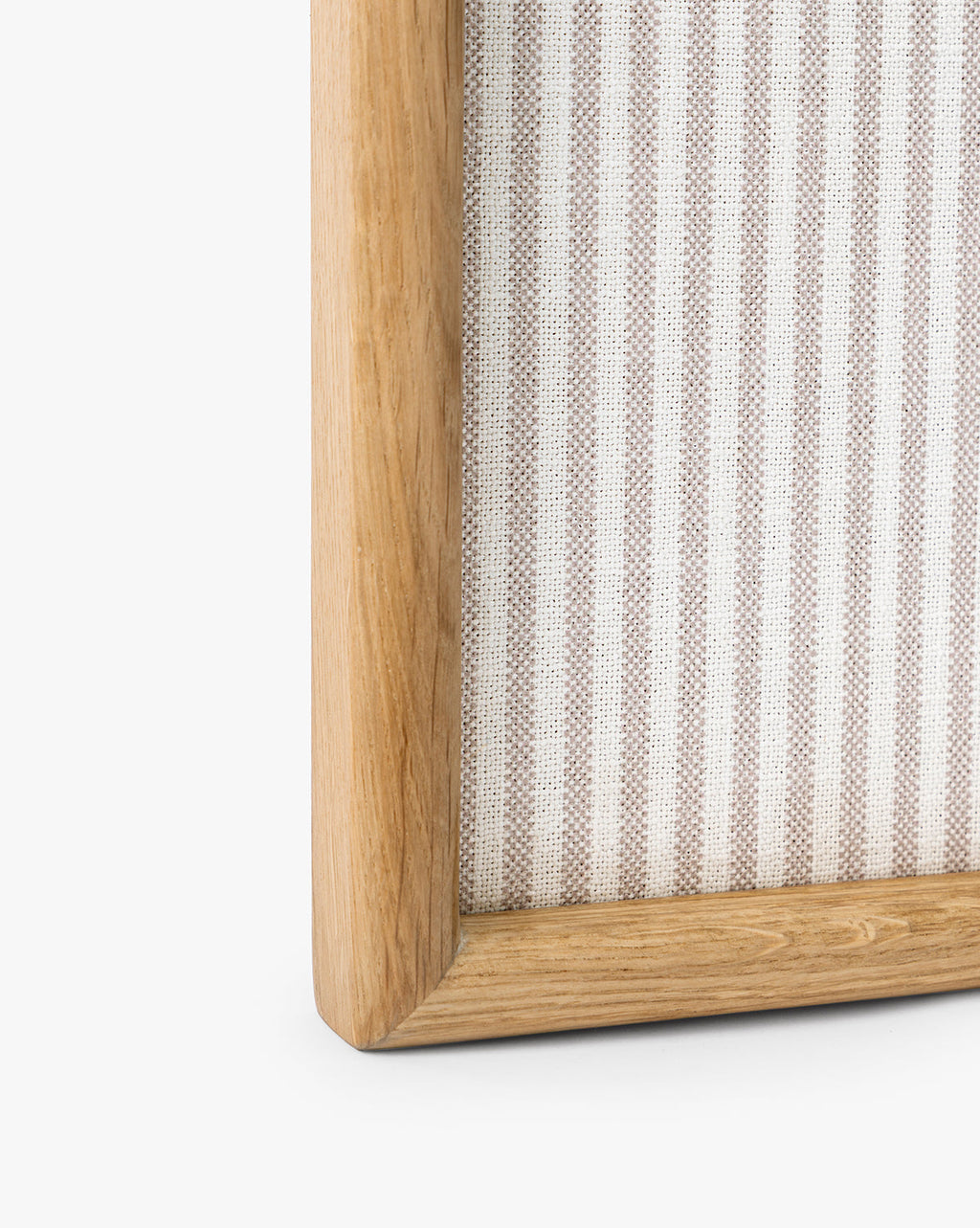 Striped Oak & Linen Memo Board