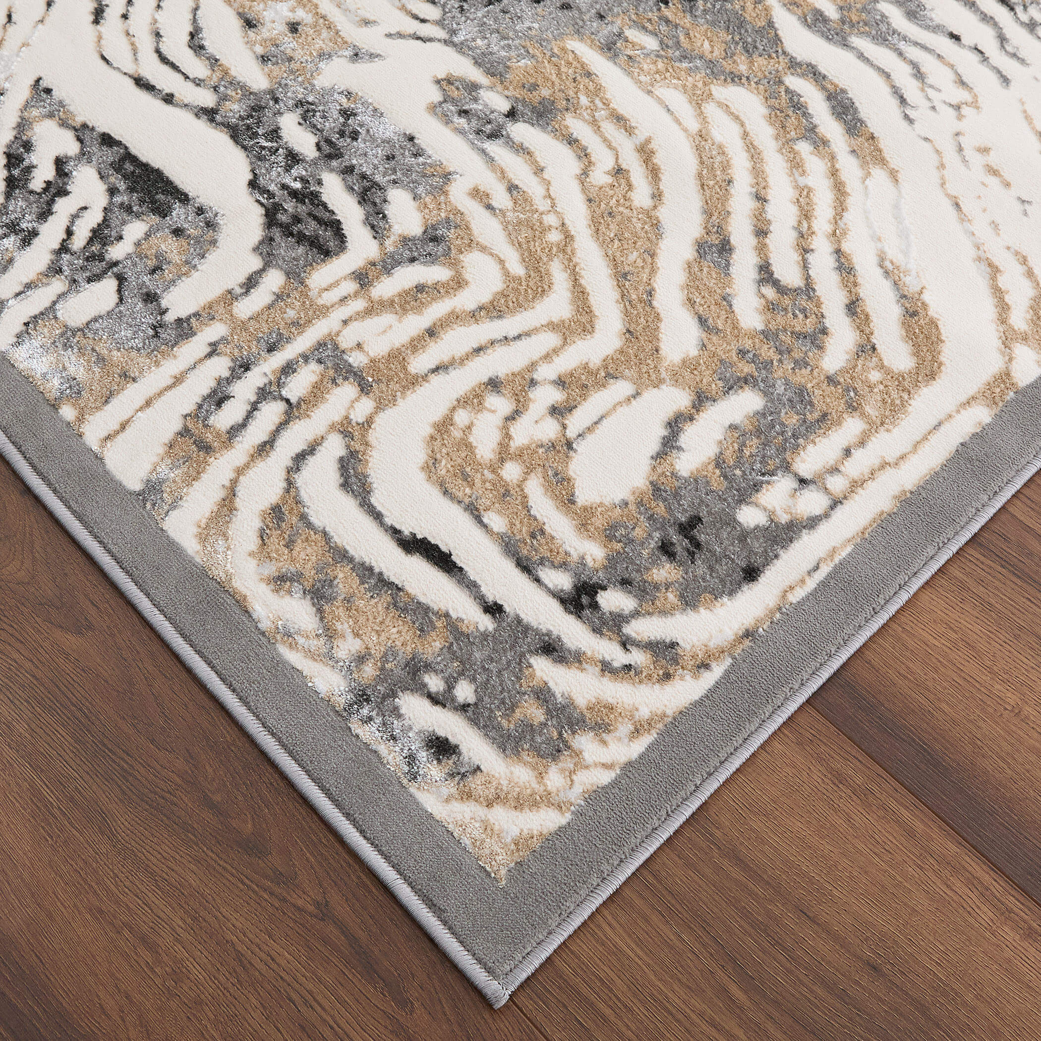 Fatima Black Beige Rug