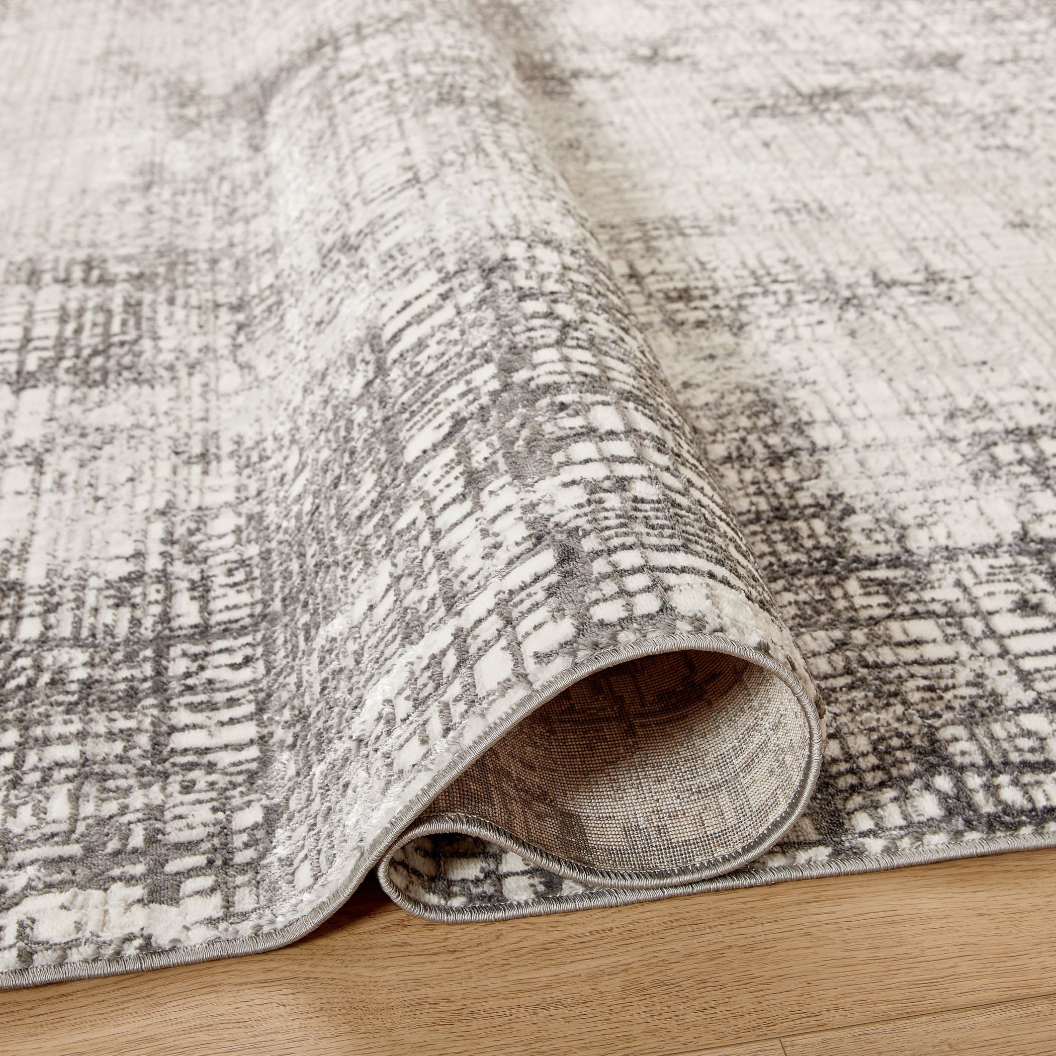Greta Abstract Eclipse Dark Gray Rug