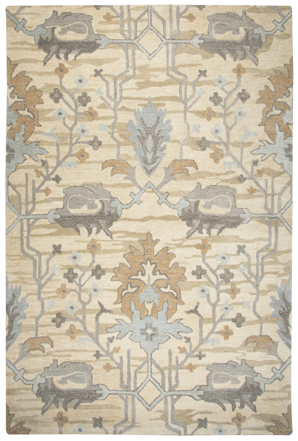 Hand Tufted 100% Wool Floral/Motif Area Rug