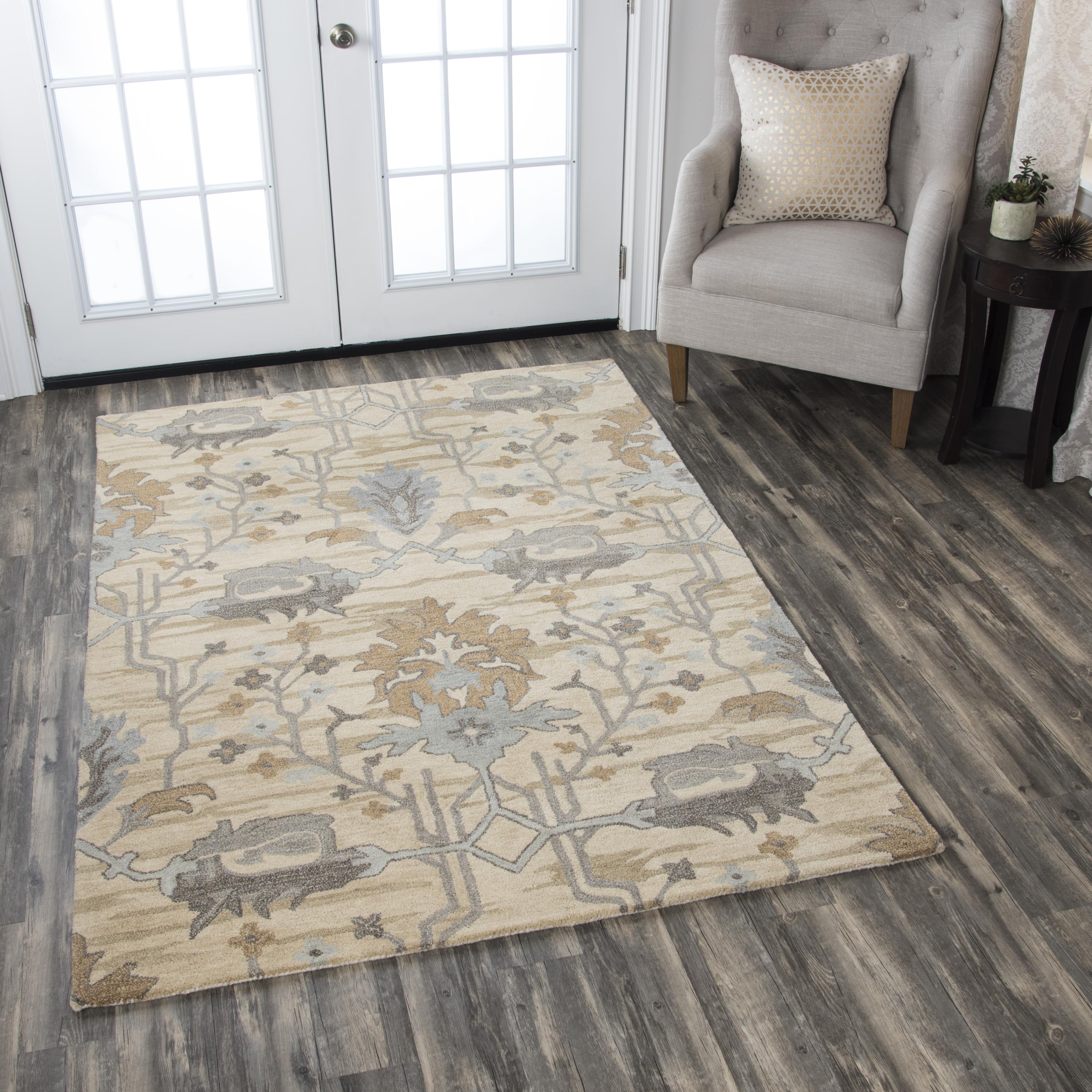 Hand Tufted 100% Wool Floral/Motif Area Rug