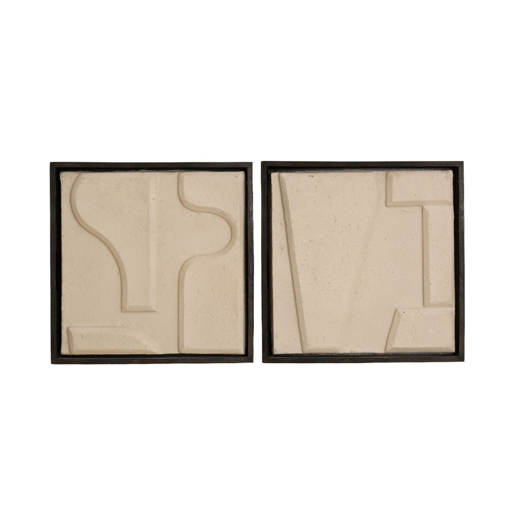 Abstract Wood Wall Art Shadowbox,Set of 2