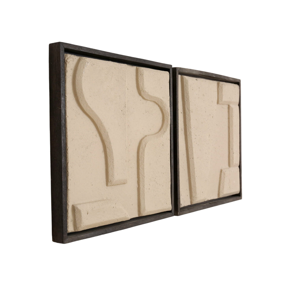Abstract Wood Wall Art Shadowbox,Set of 2