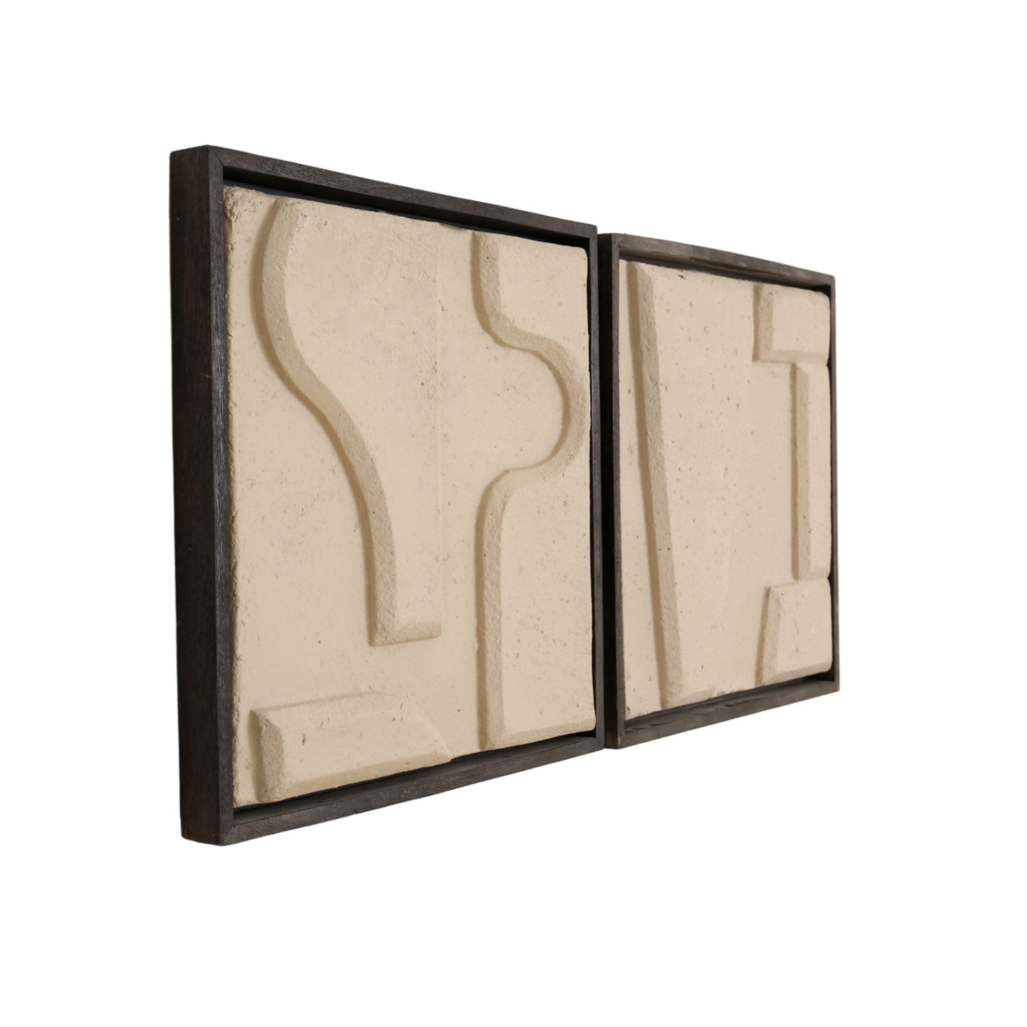 Abstract Wood Wall Art Shadowbox,Set of 2