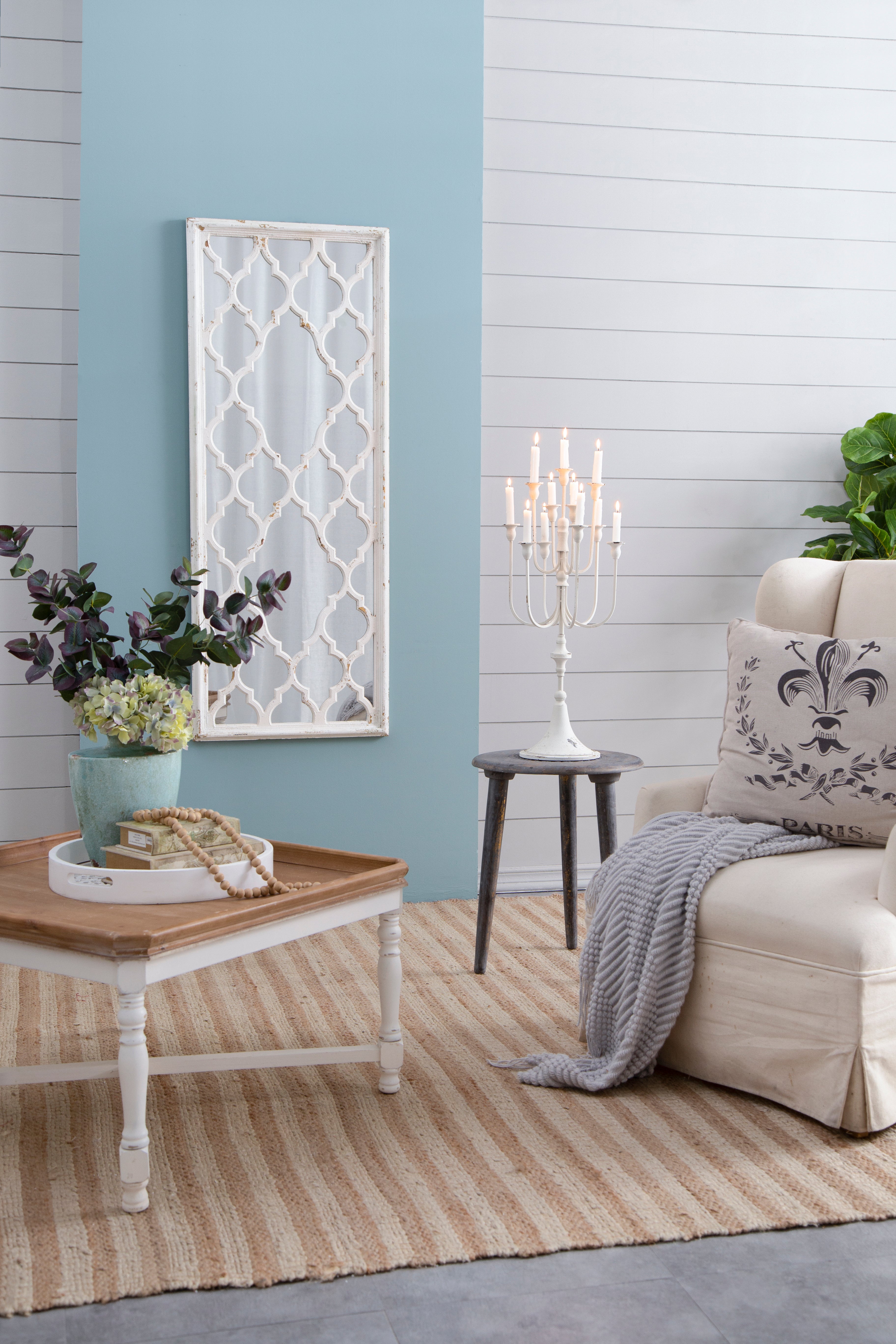 24" x 60" Full Body Floor Mirror with Classic Pattern