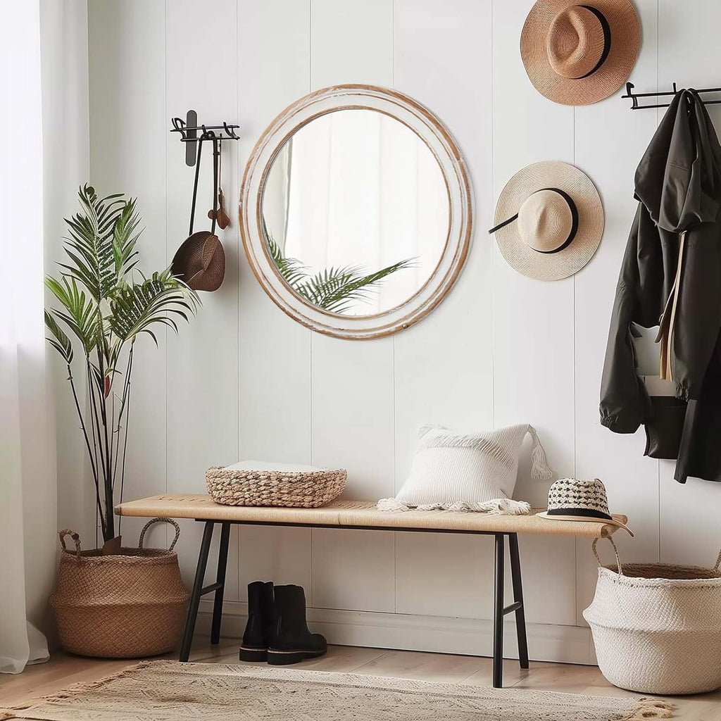 27.5 inches Round Farmhouse Wall Mirro