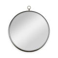 24"x28" Round Wall Mirror with Iron Frame