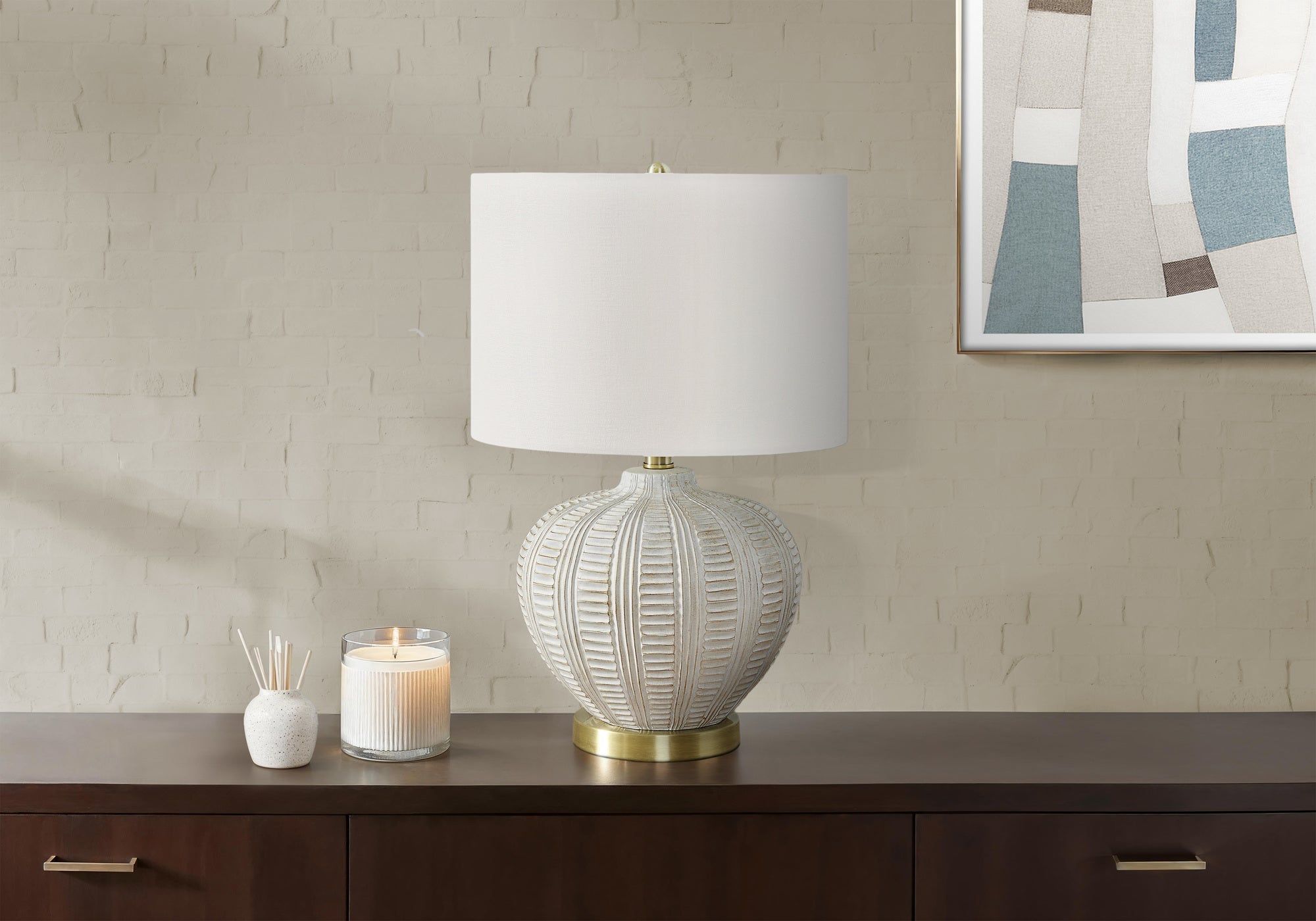 Birchwood Resin Table Lamp