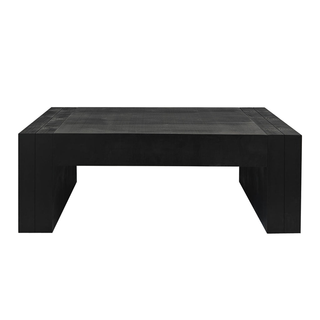 Carrying Rectangular Coffee Table with Wood Frame