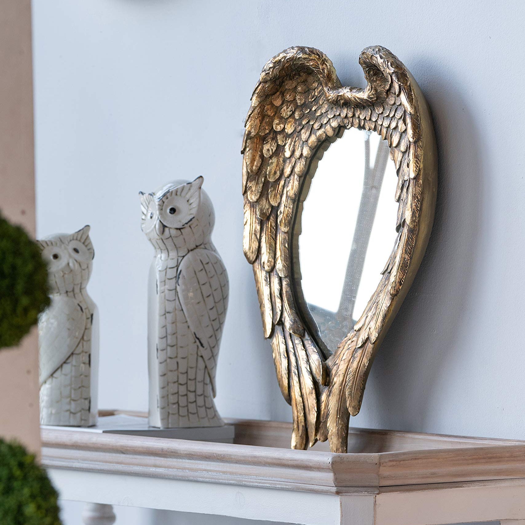 22" x 16" Wall Mirror with Heart-Shaped Wing