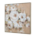 36" x 36" Square Wall Art with Flower Print