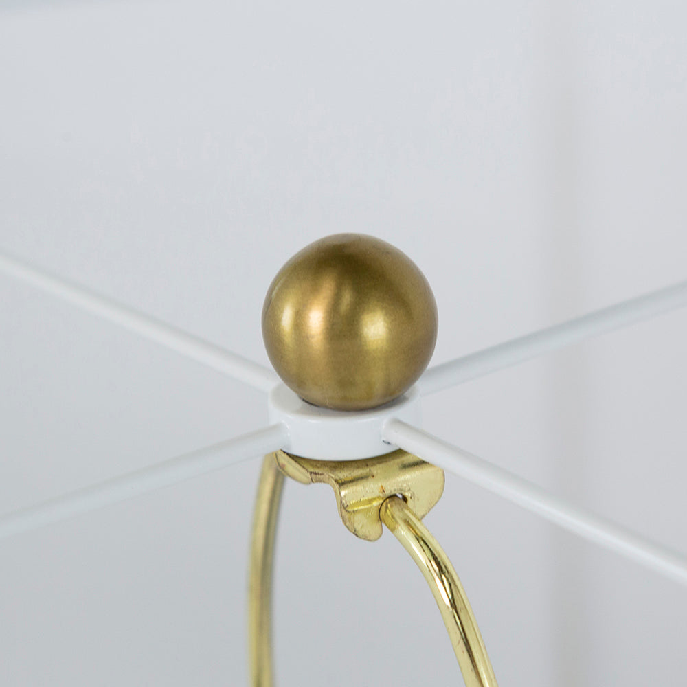 Gold and White Table Lamp
