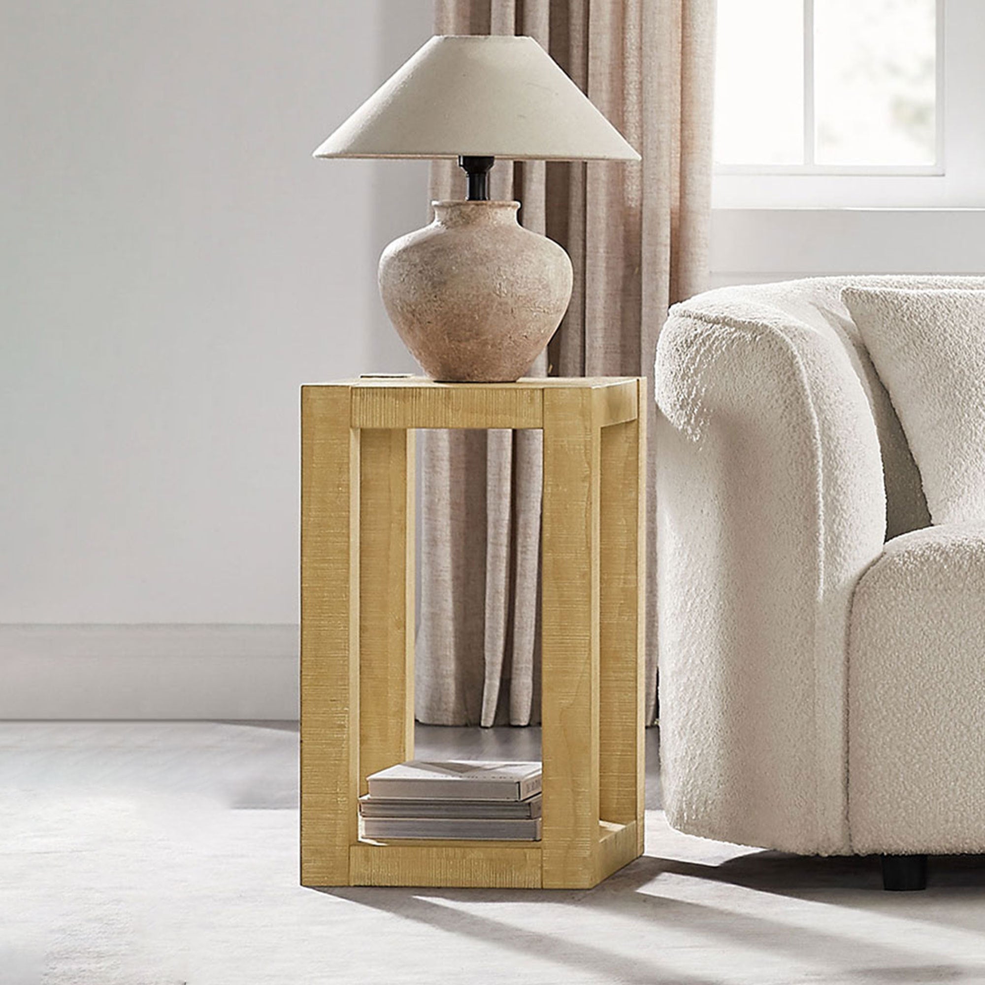 2-Piece Modern 2-Tier Rectangle Coffee Table Set